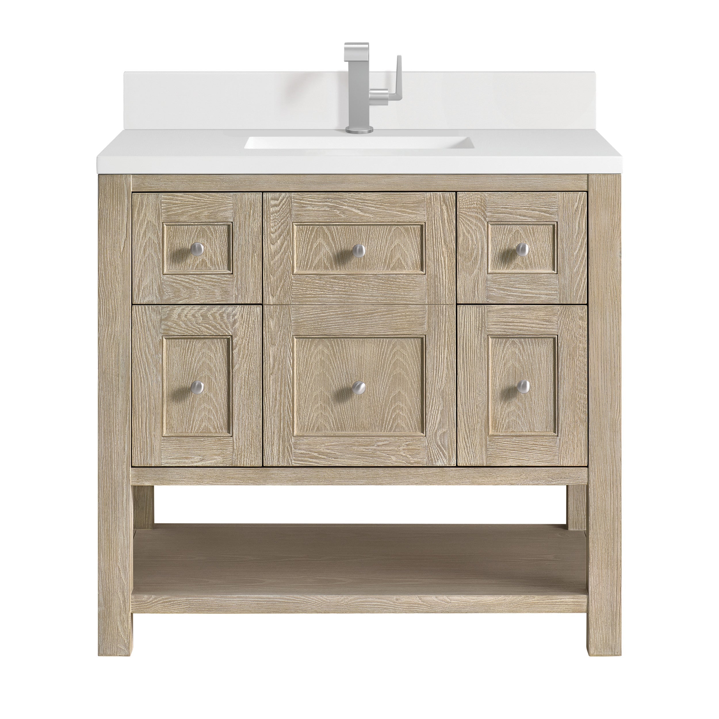 Whitewashed Oak / White Zeus - 1 Faucet Hole