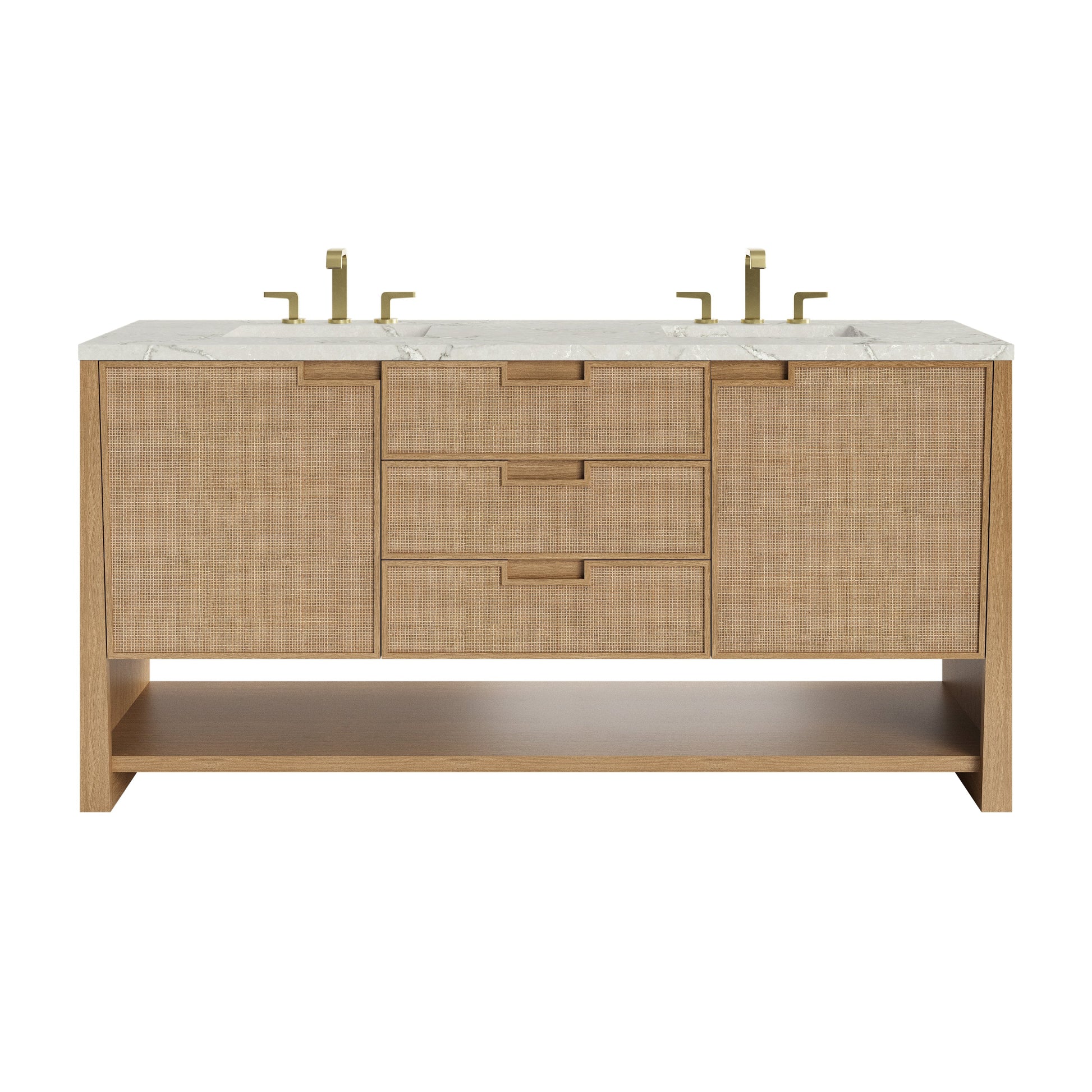 Seaside Oak / Victorian Silver - 3 Faucet Holes