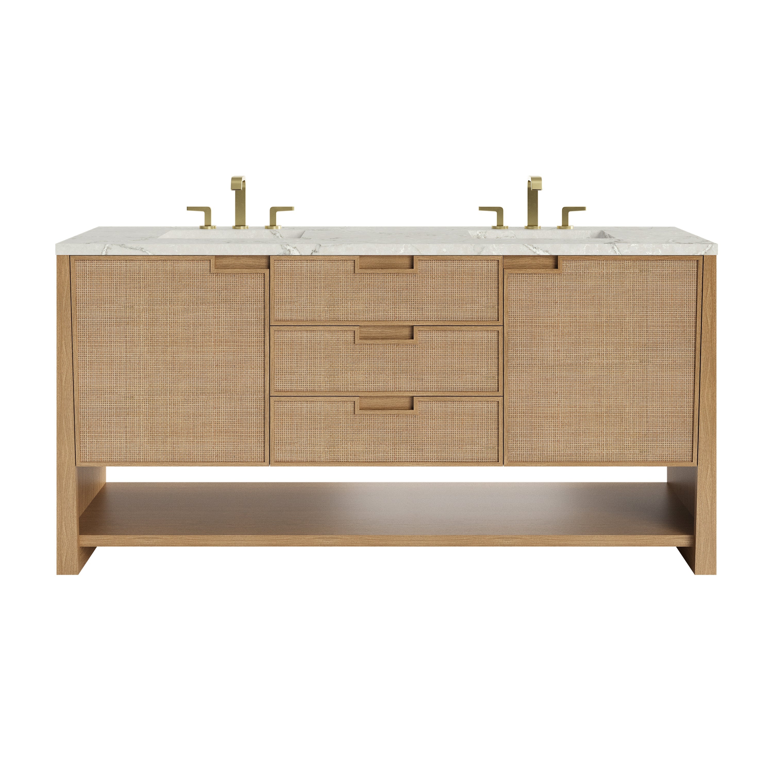 Seaside Oak / Victorian Silver - 3 Faucet Holes