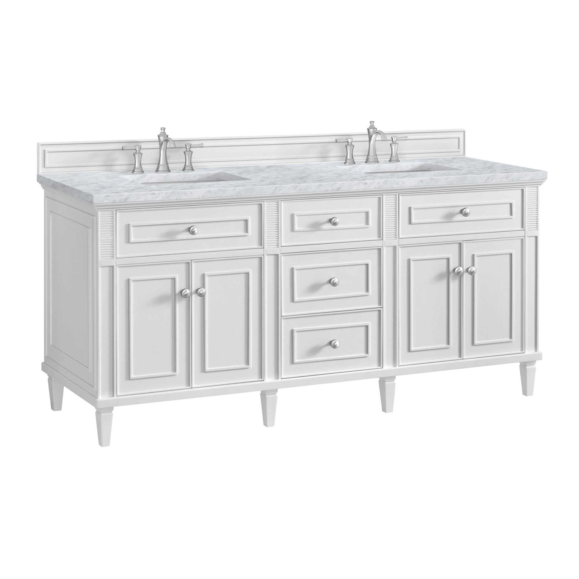 Bright White / Carrara White - 3 Faucet Holes
