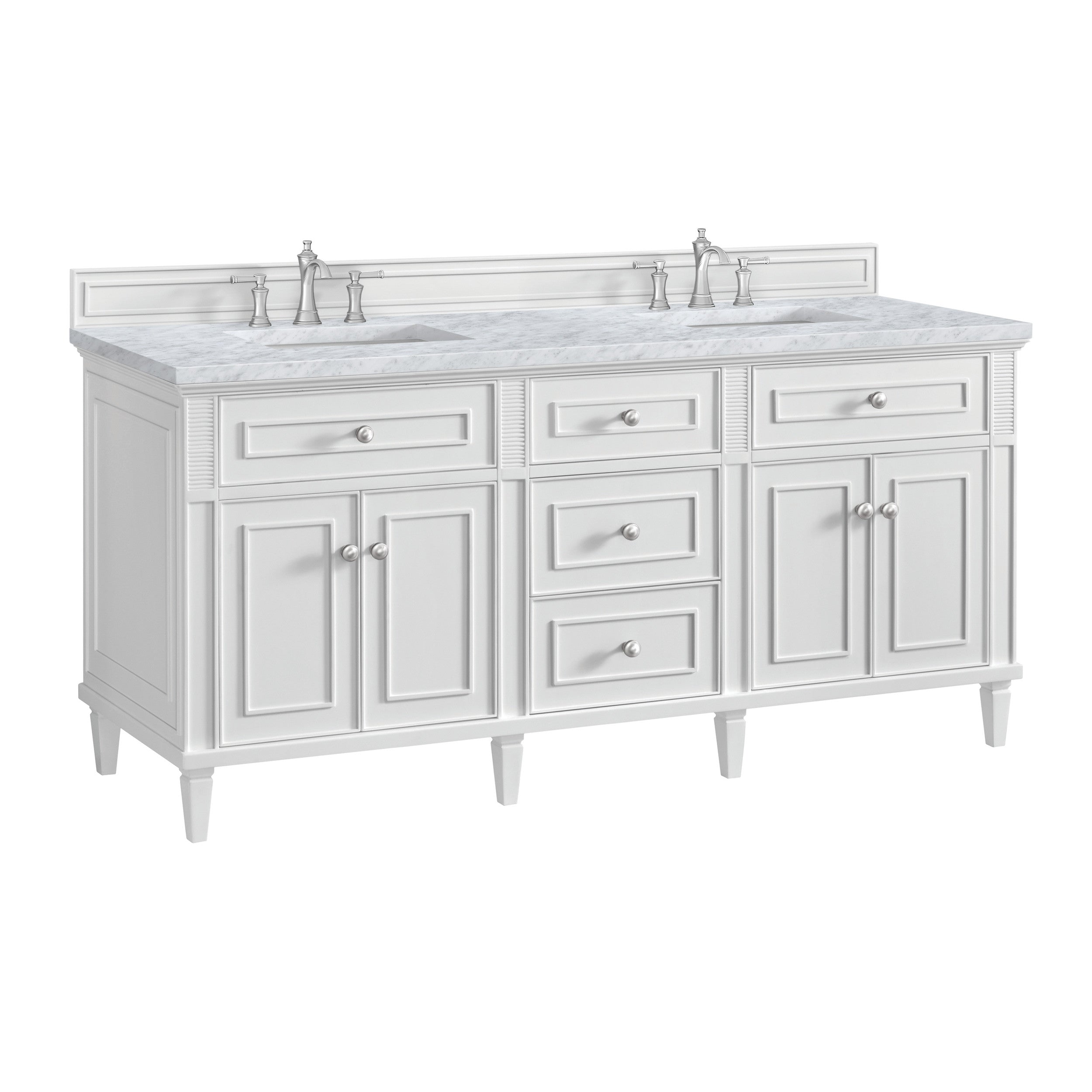 Bright White / Carrara White - 3 Faucet Holes
