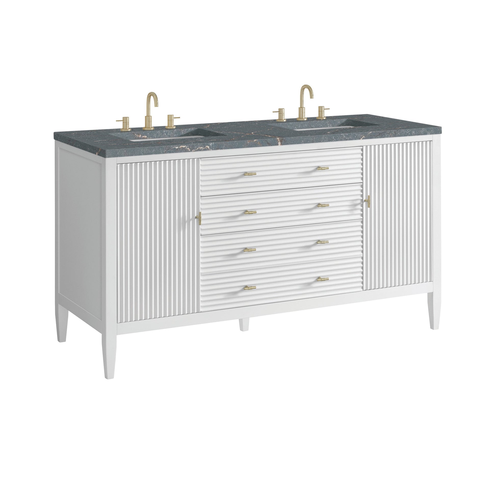 Bright White / Parisien Bleu - 3 Faucet Holes