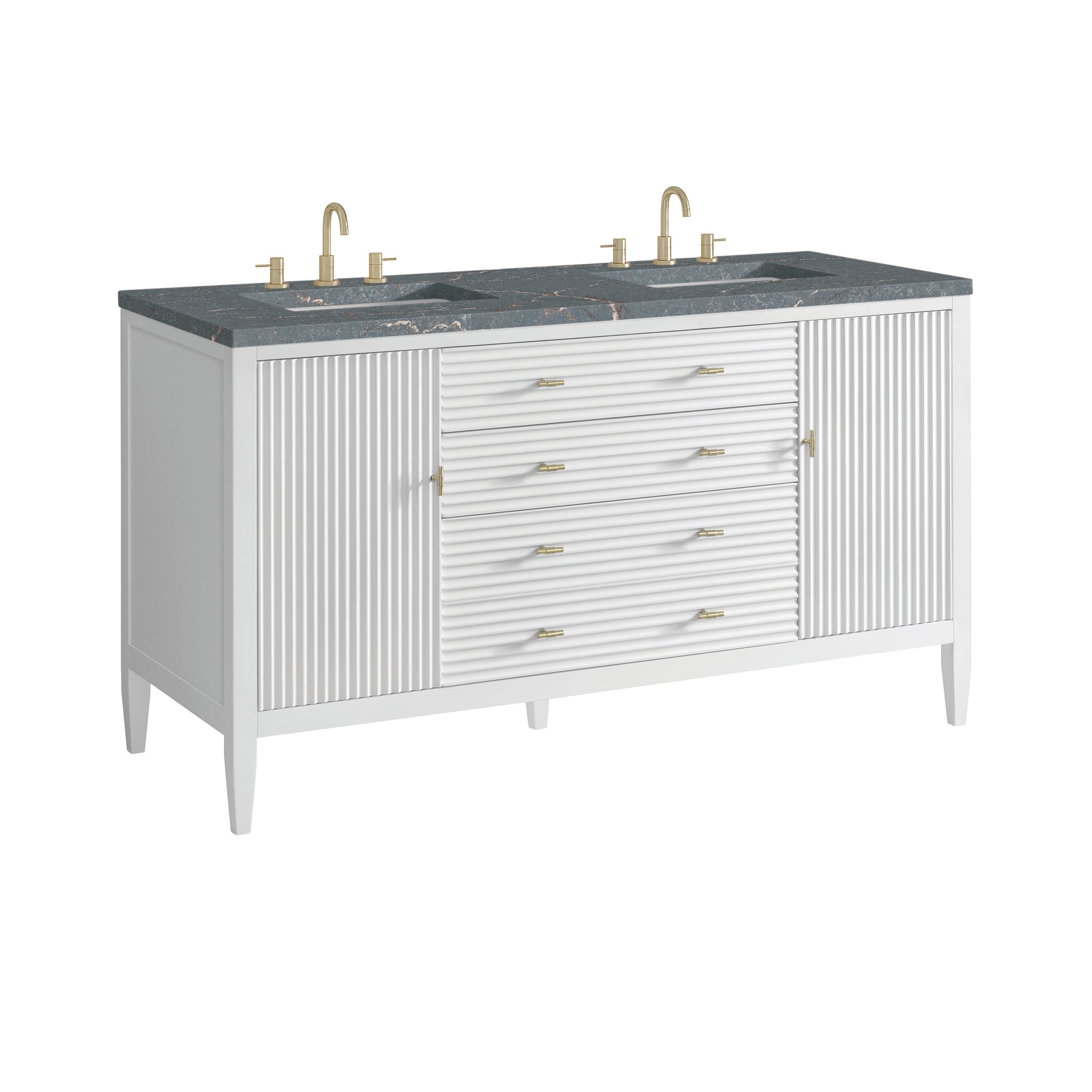 Bright White / Parisien Bleu - 3 Faucet Holes