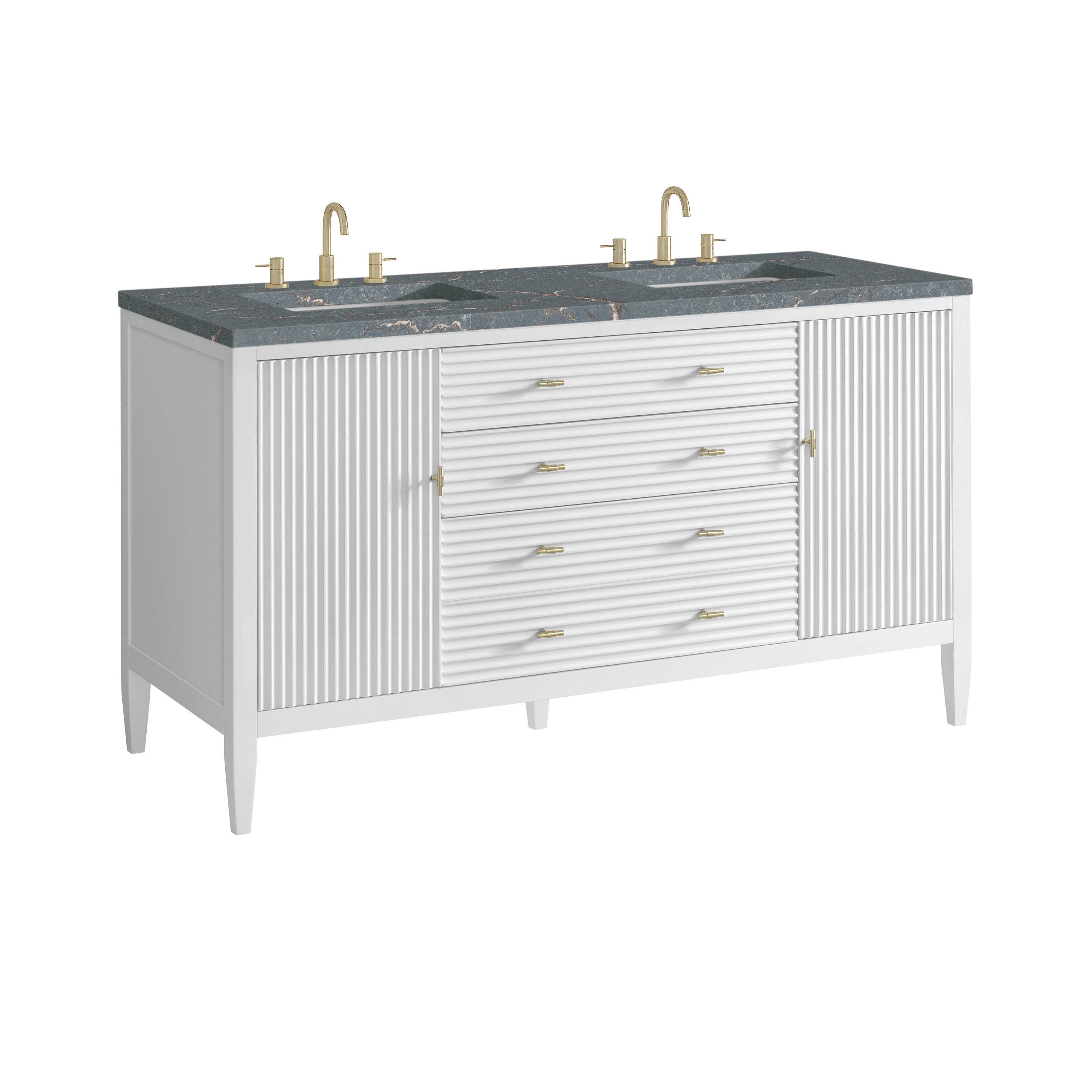 Bright White / Parisien Bleu - 3 Faucet Holes