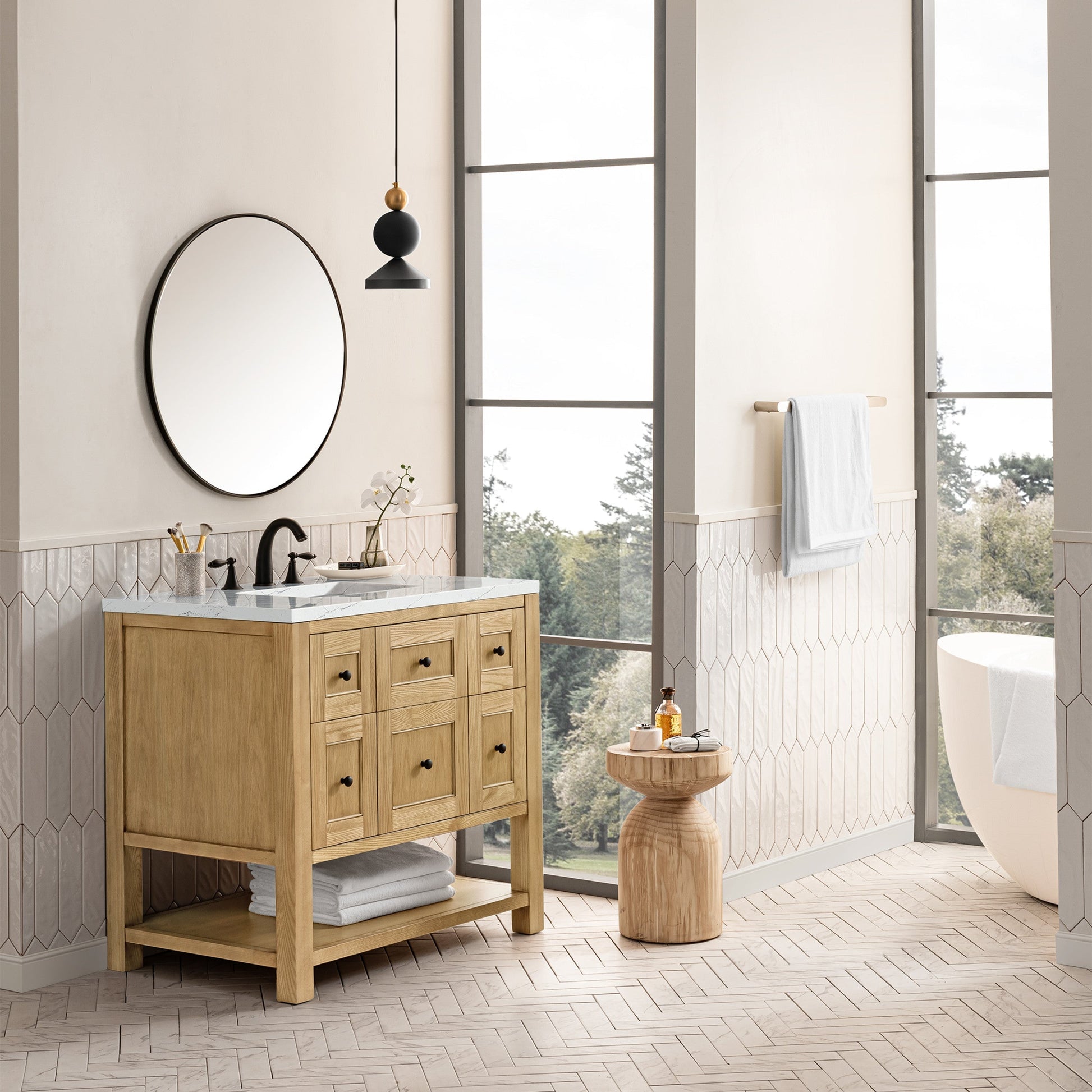 Light Natural Oak / Ethereal Noctis - 3 Faucet Holes
