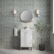 Glossy White / Brushed Nickel