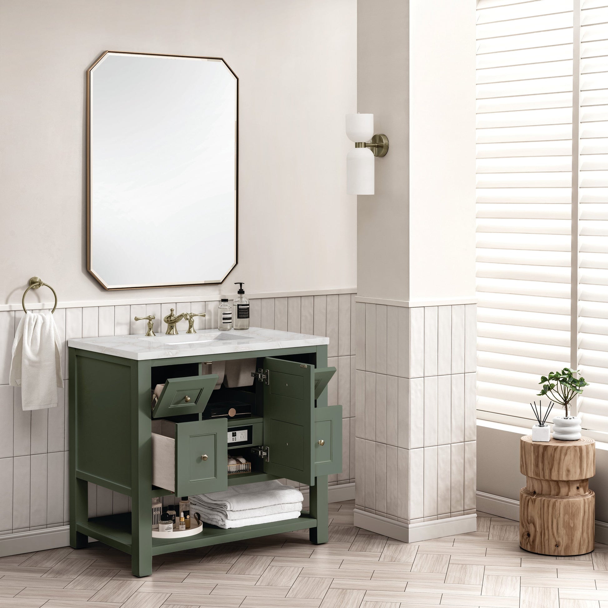 Smokey Celadon / Victorian Silver - 3 Faucet Holes