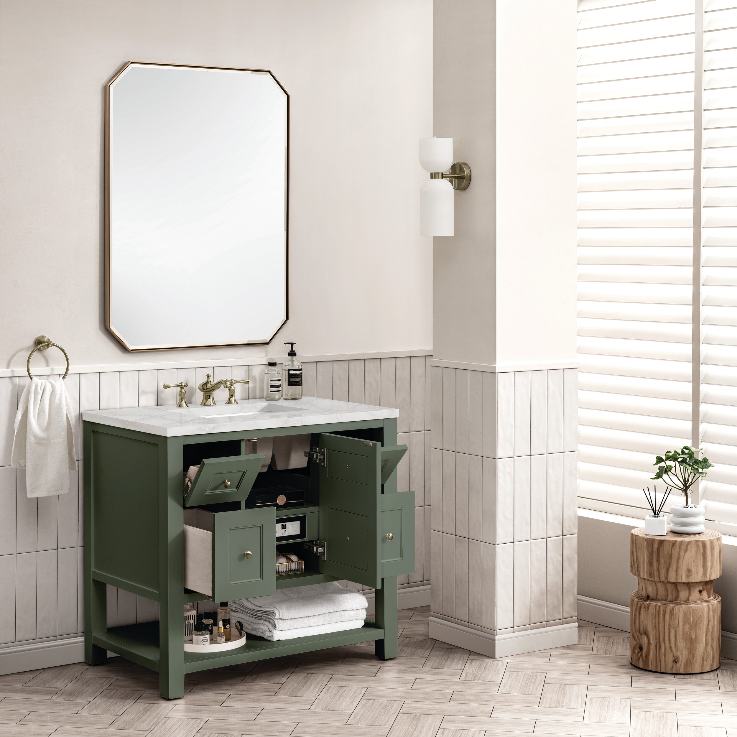 Smokey Celadon / Victorian Silver - 3 Faucet Holes