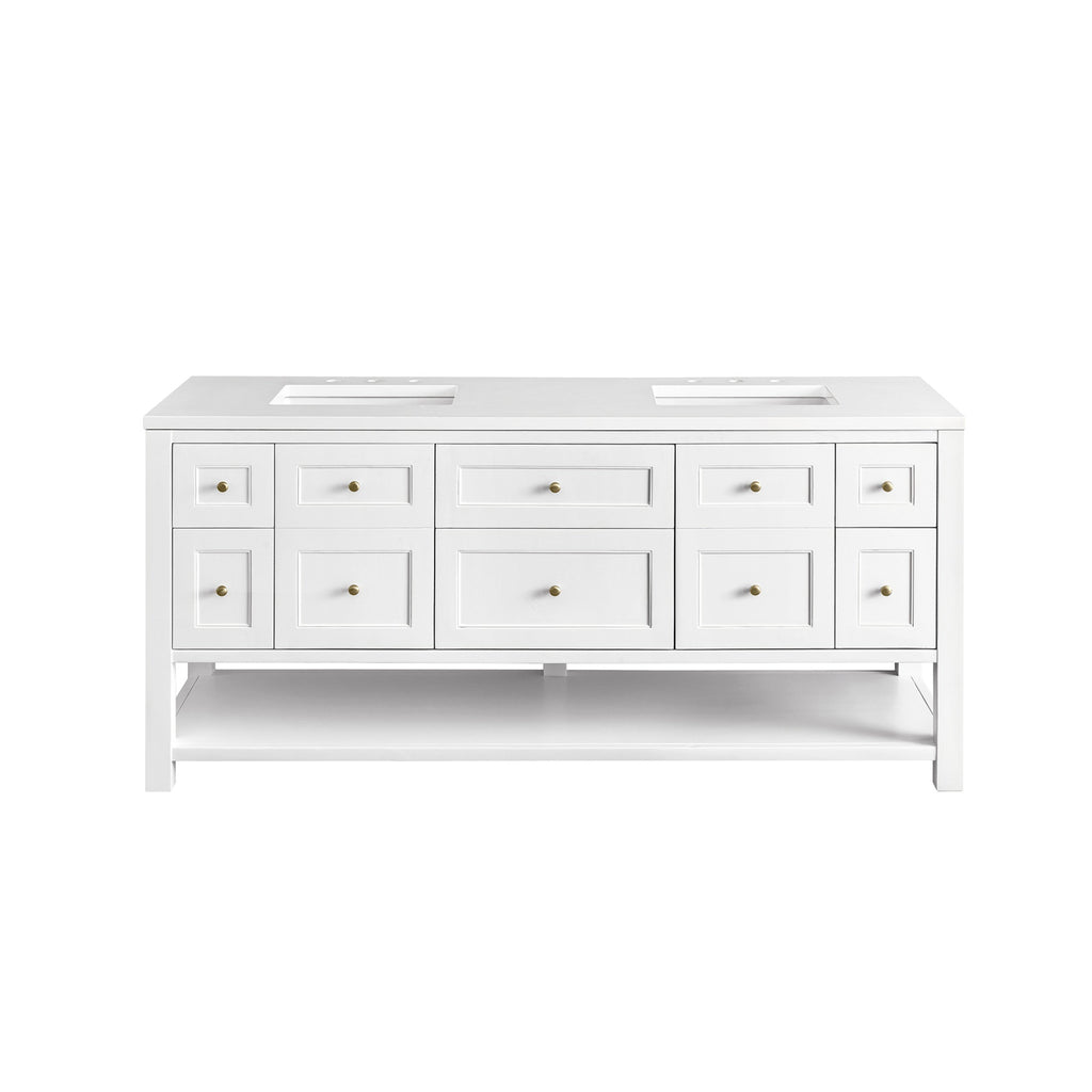 Bright White / White Zeus - 3 Faucet Holes