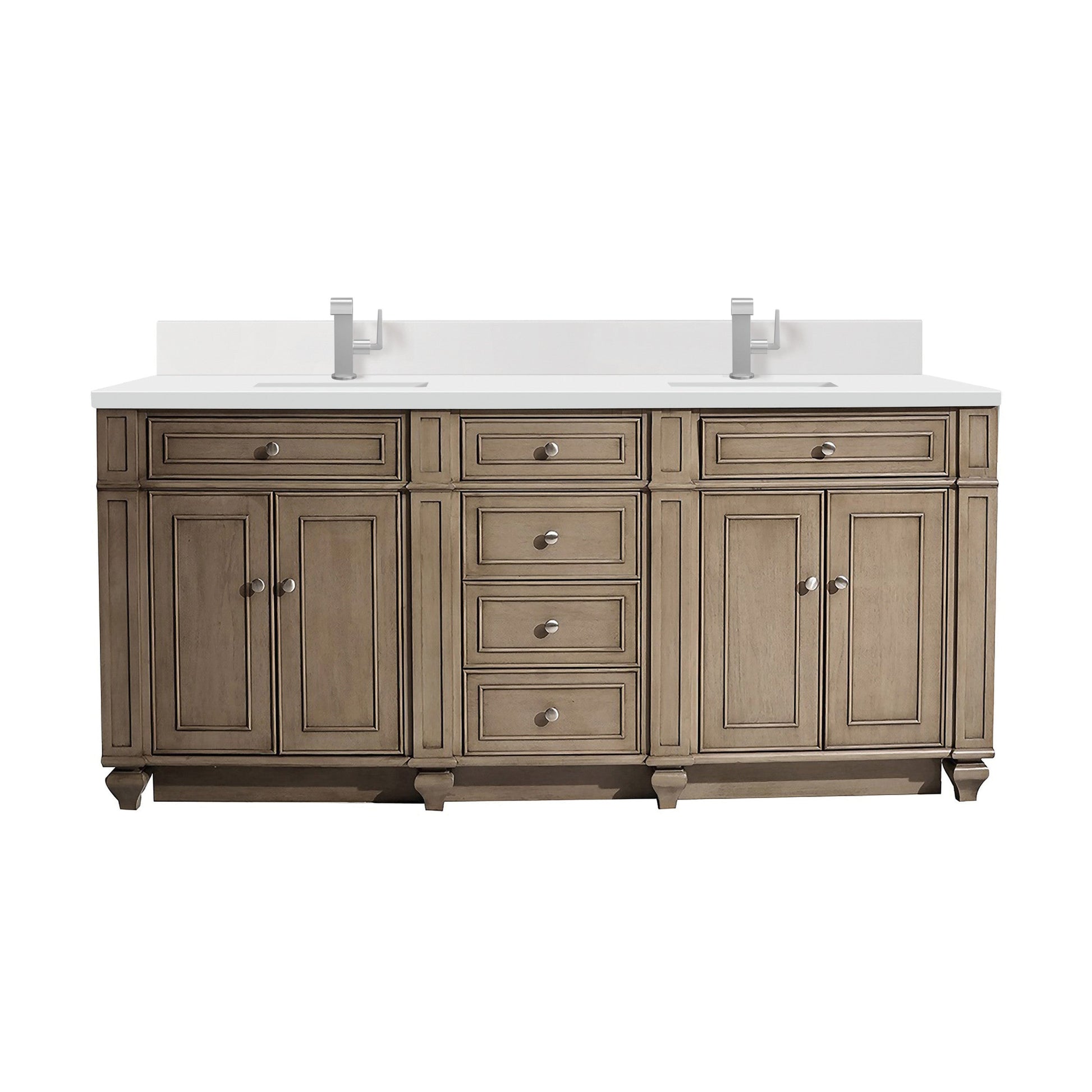 Whitewashed Walnut / White Zeus - 1 Faucet Hole