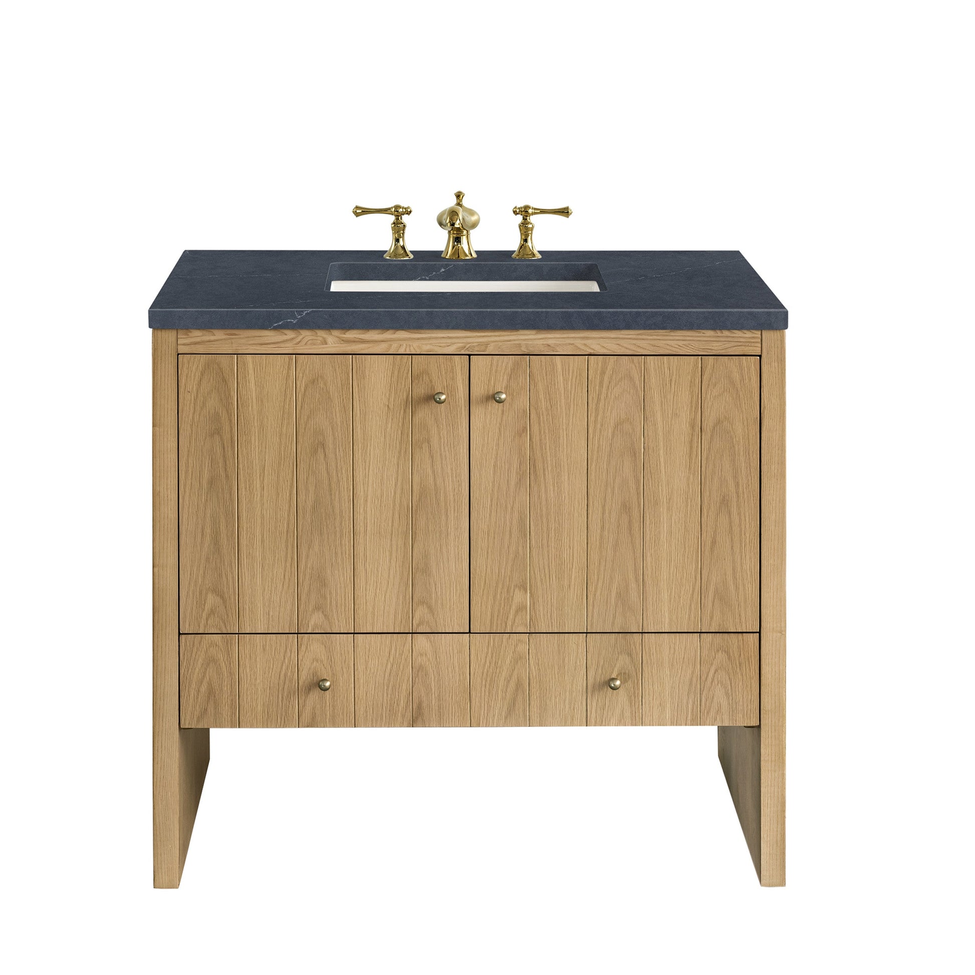 Light Natural Oak / Charcoal Soapstone - 3 Faucet Holes
