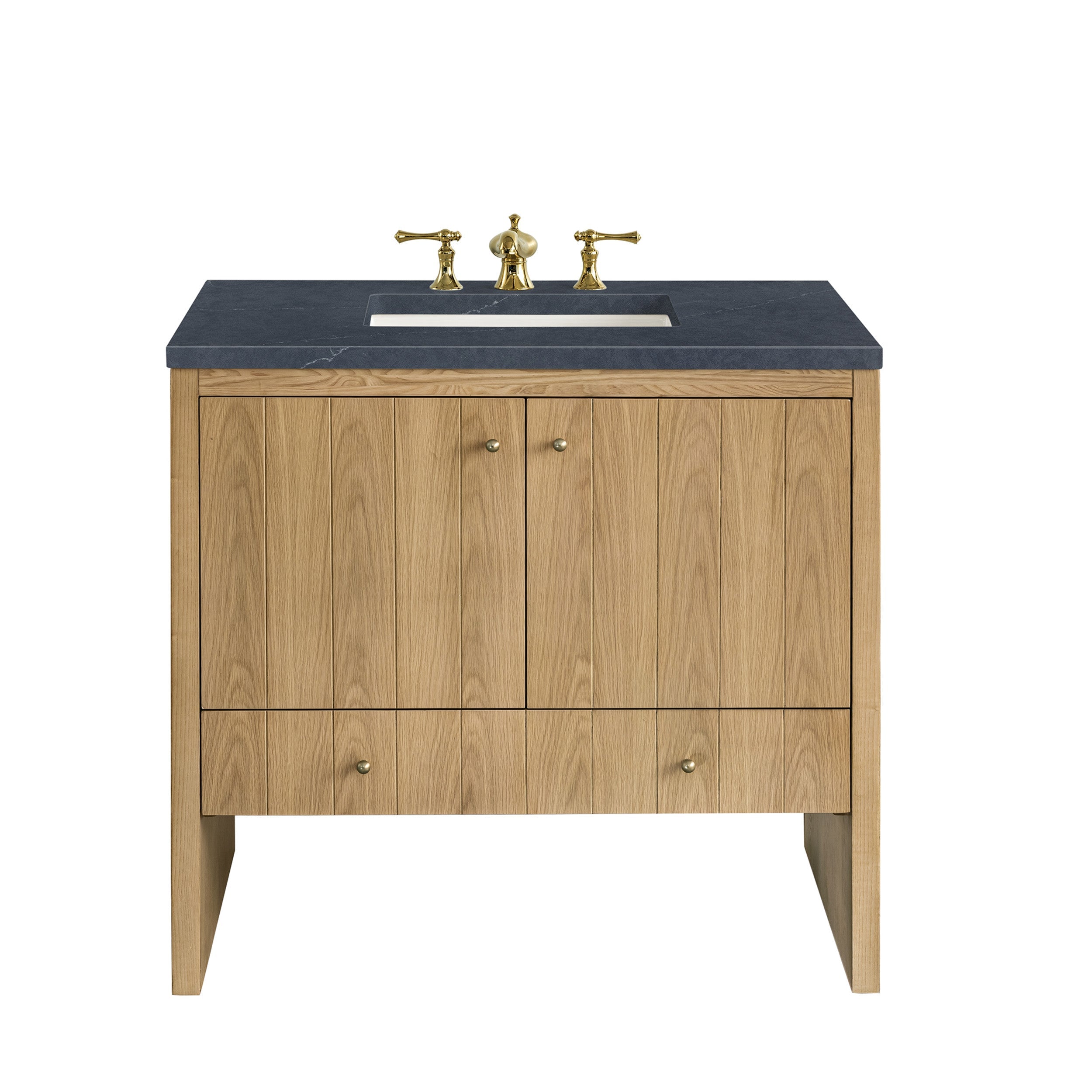 Light Natural Oak / Charcoal Soapstone - 3 Faucet Holes