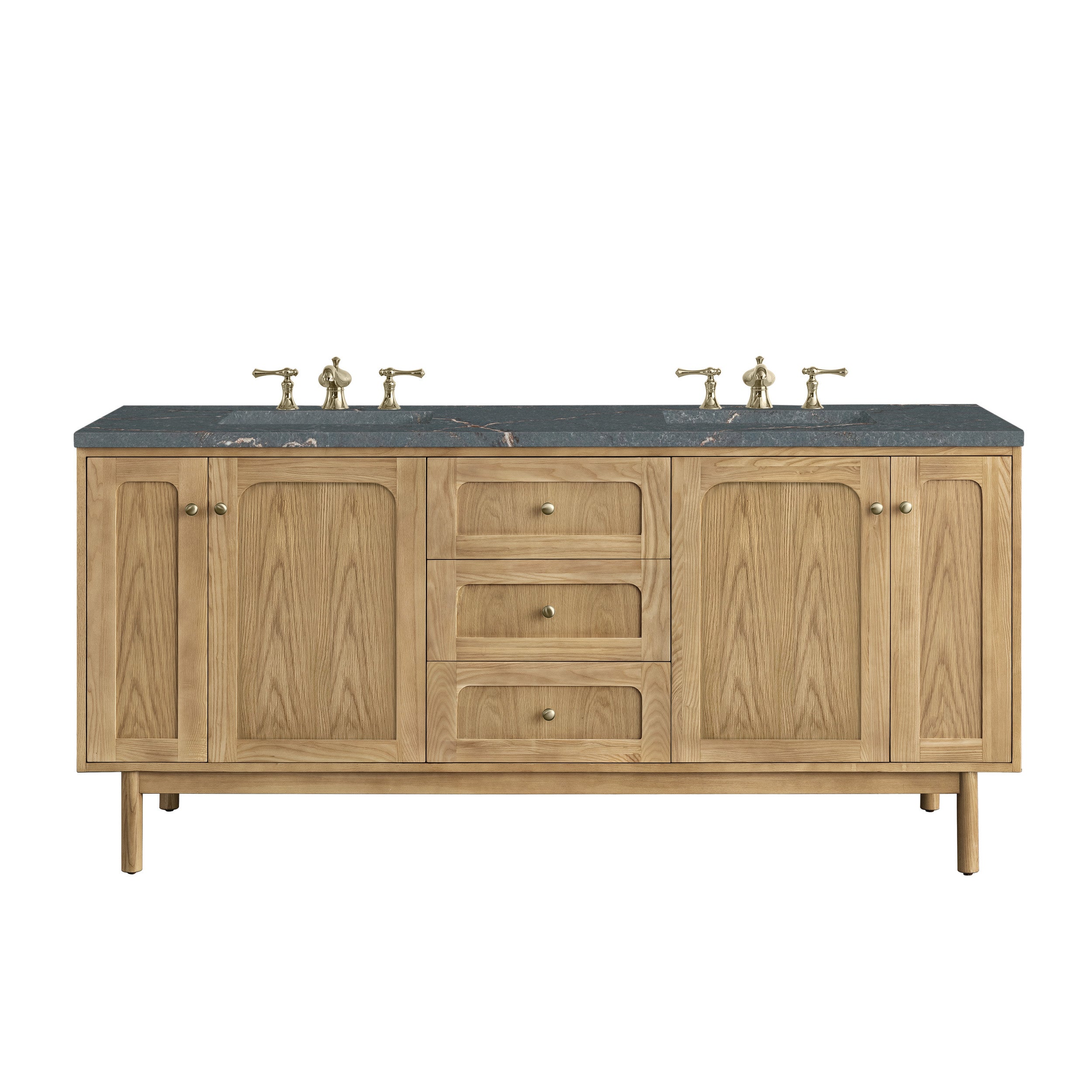 Light Natural Oak / Parisien Bleu - 3 Faucet Holes