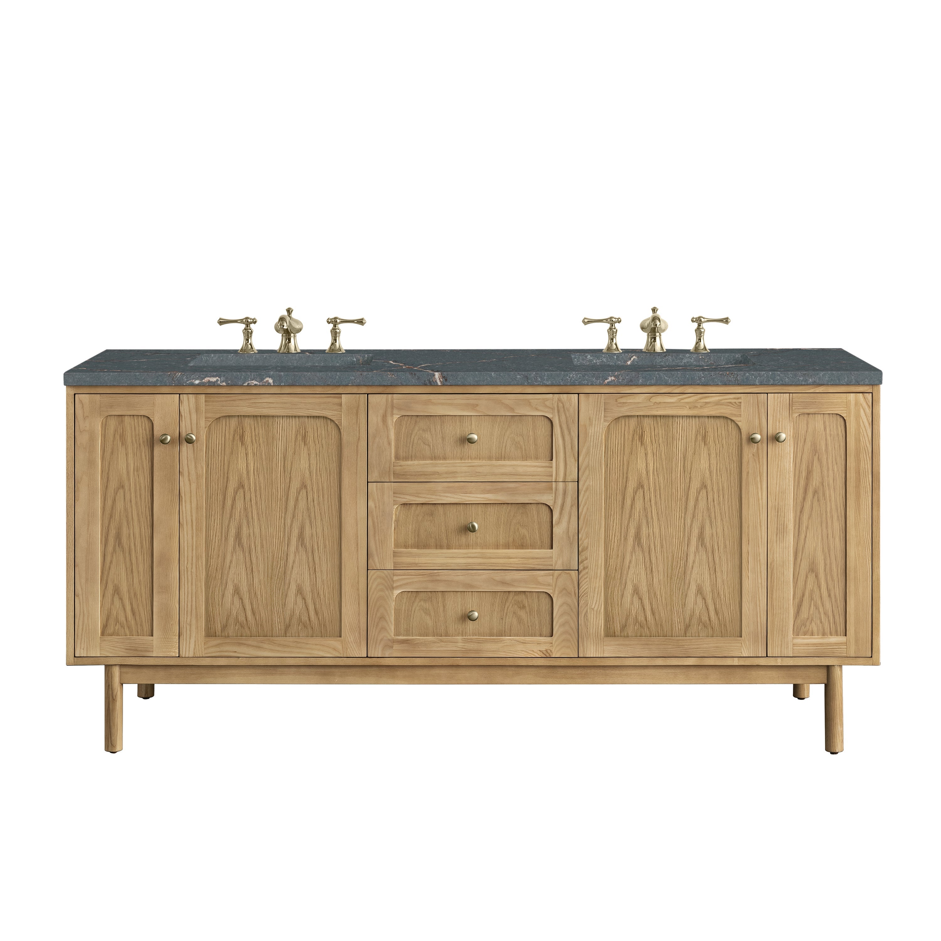 Light Natural Oak / Parisien Bleu - 3 Faucet Holes