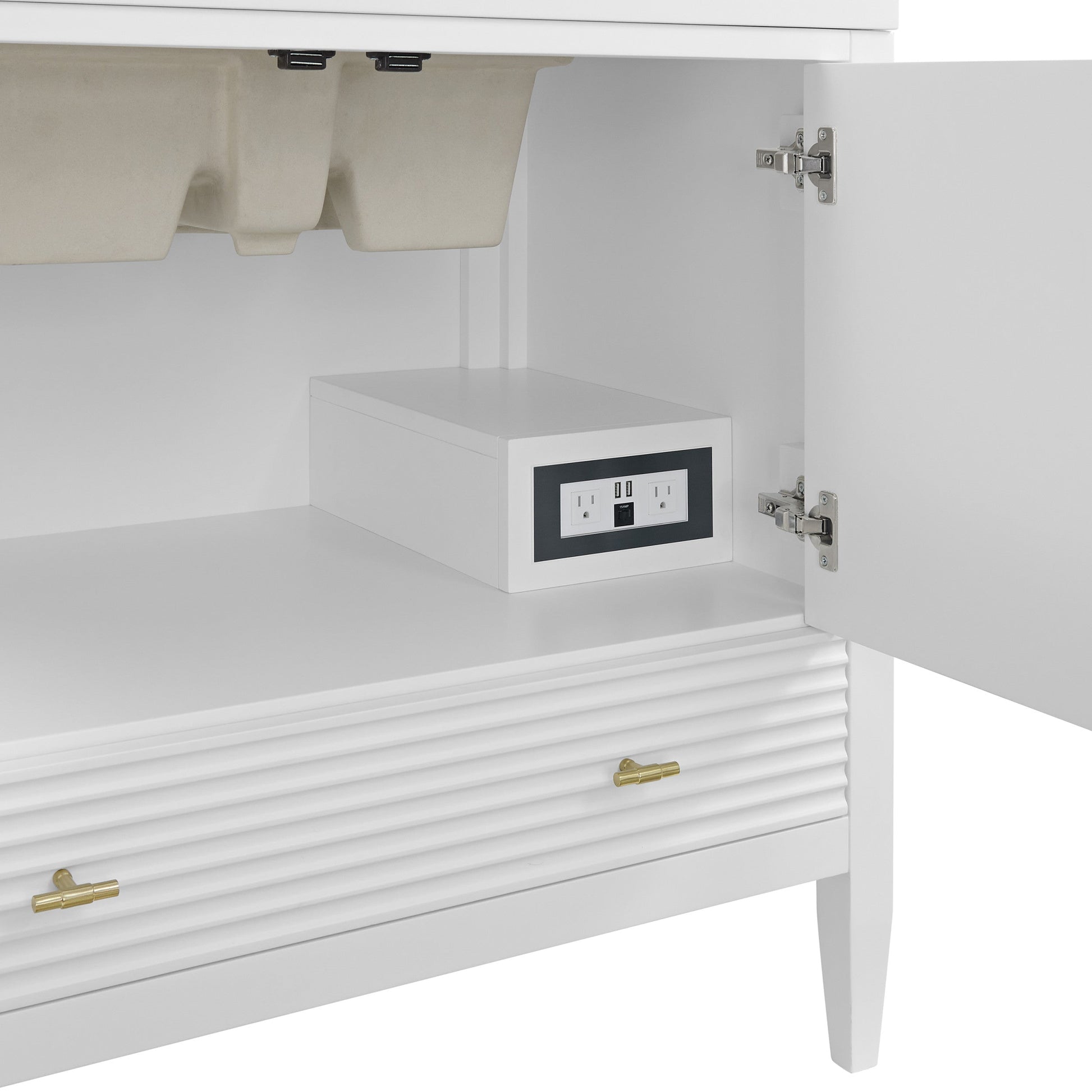 Bright White / White Zeus - 1 Faucet Hole