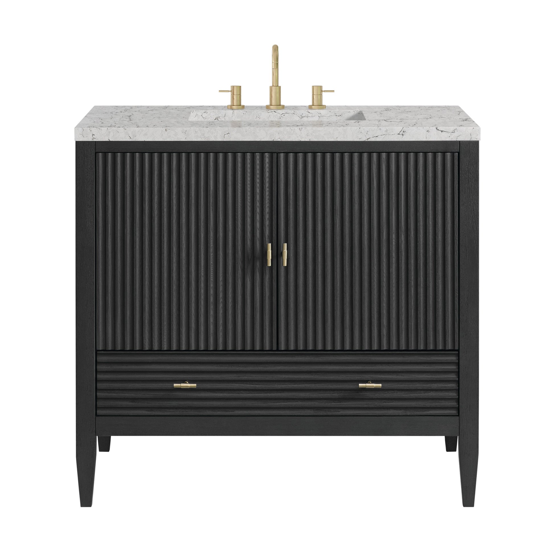 Carbon Oak / Eternal Jasmine Pearl - 3 Faucet Holes