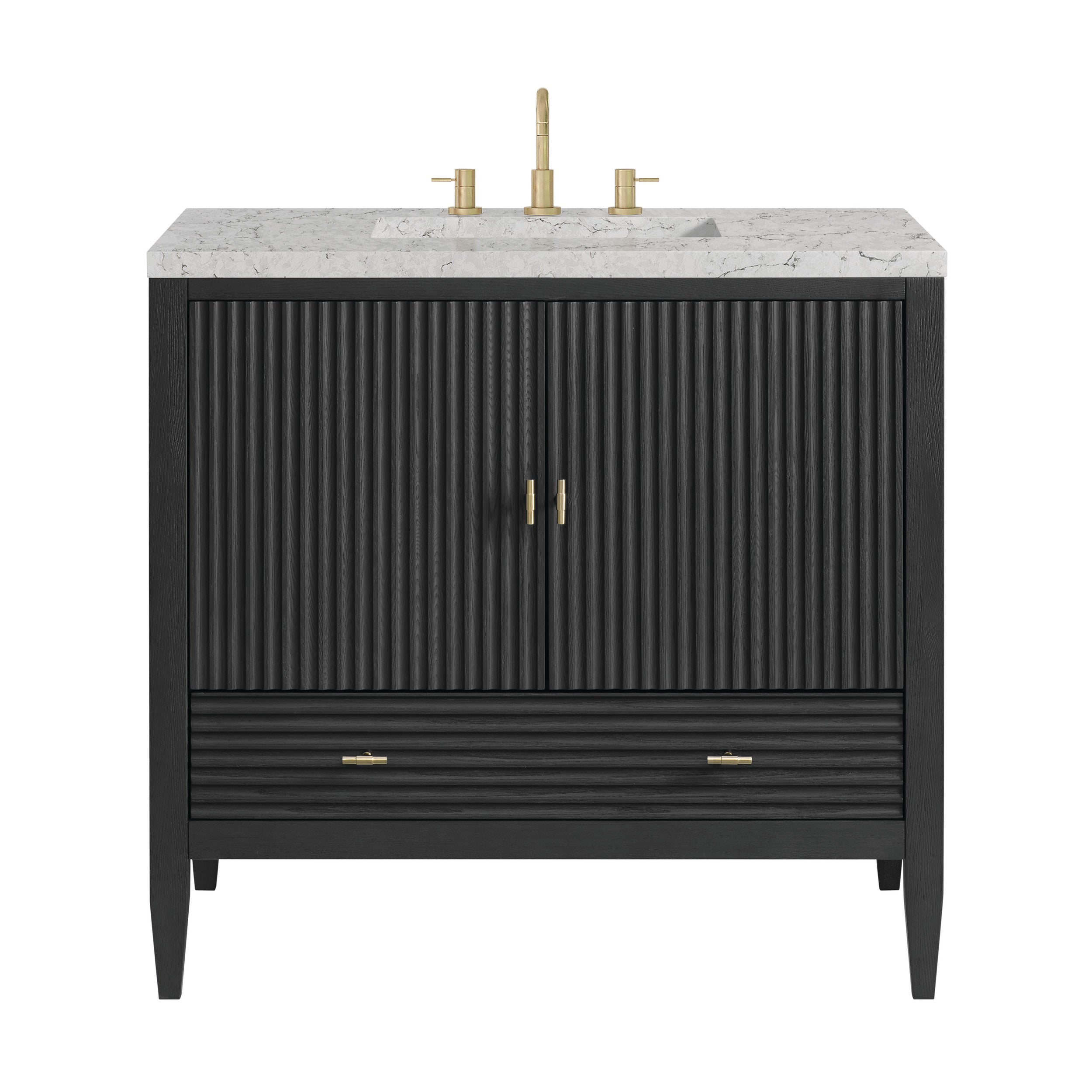 Carbon Oak / Eternal Jasmine Pearl - 3 Faucet Holes