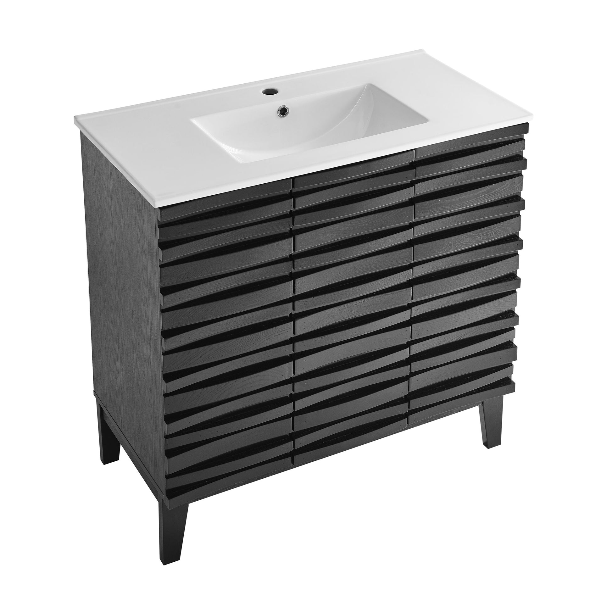 Black Oak / White / 1-Hole