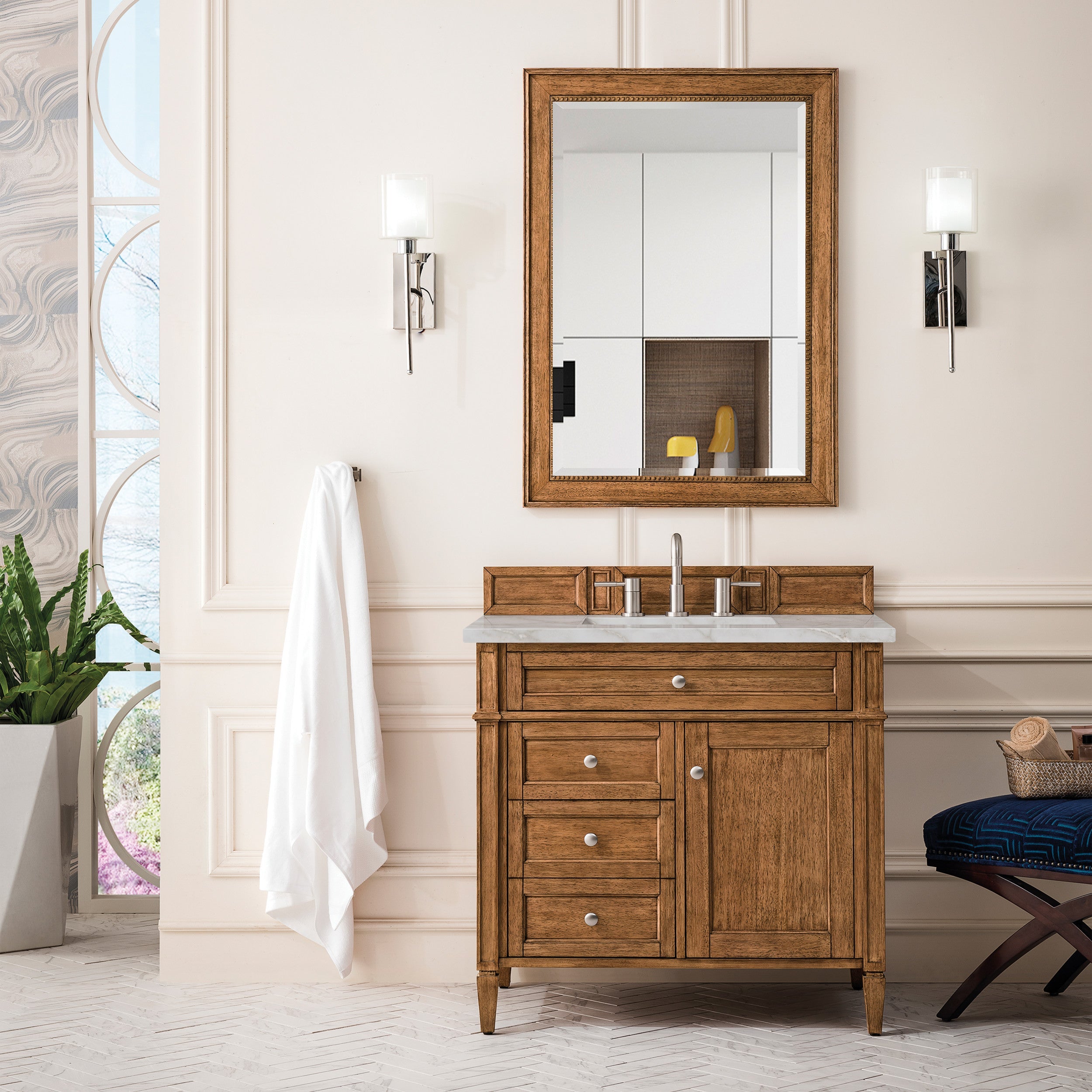 Saddle Brown / Victorian Silver - 3 Faucet Holes