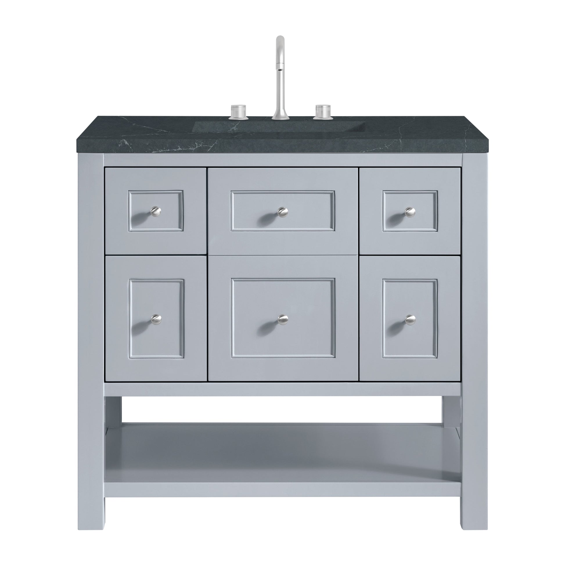 Serenity Blue / Charcoal Soapstone - 3 Faucet Holes