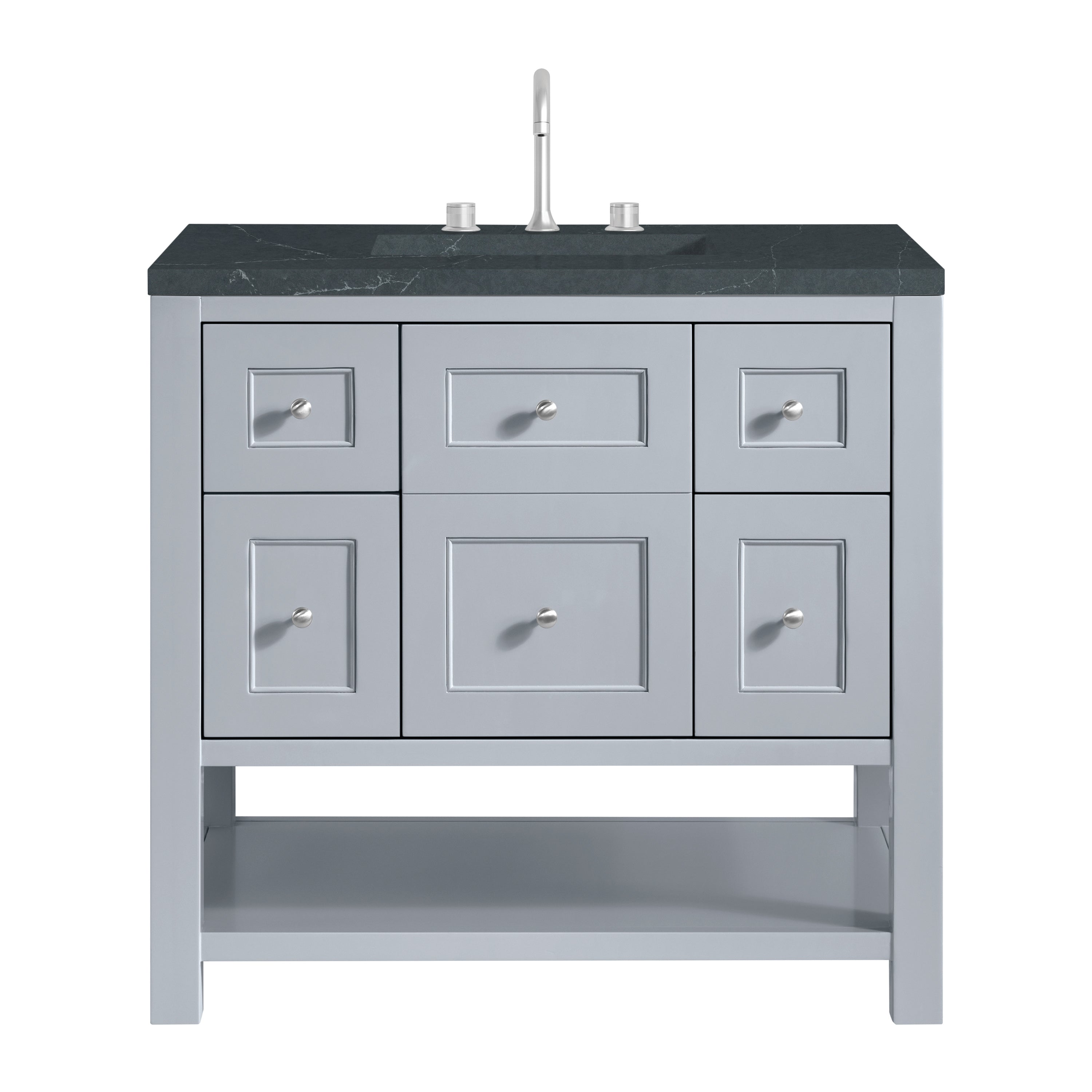 Serenity Blue / Charcoal Soapstone - 3 Faucet Holes