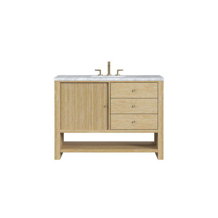 Sunwashed Oak / Carrara White - 3 Faucet Holes