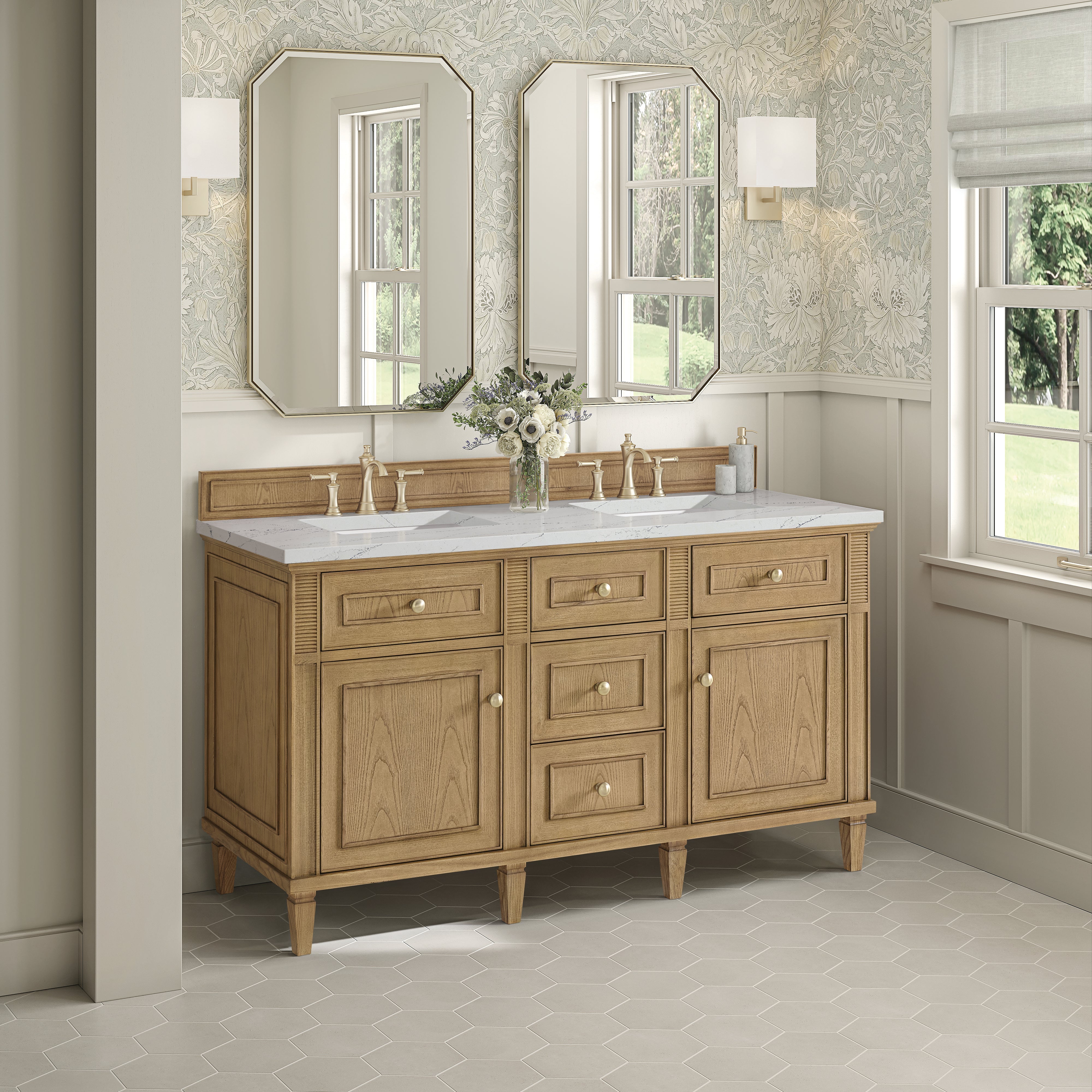 Light Natural Oak / Ethereal Noctis - 3 Faucet Holes