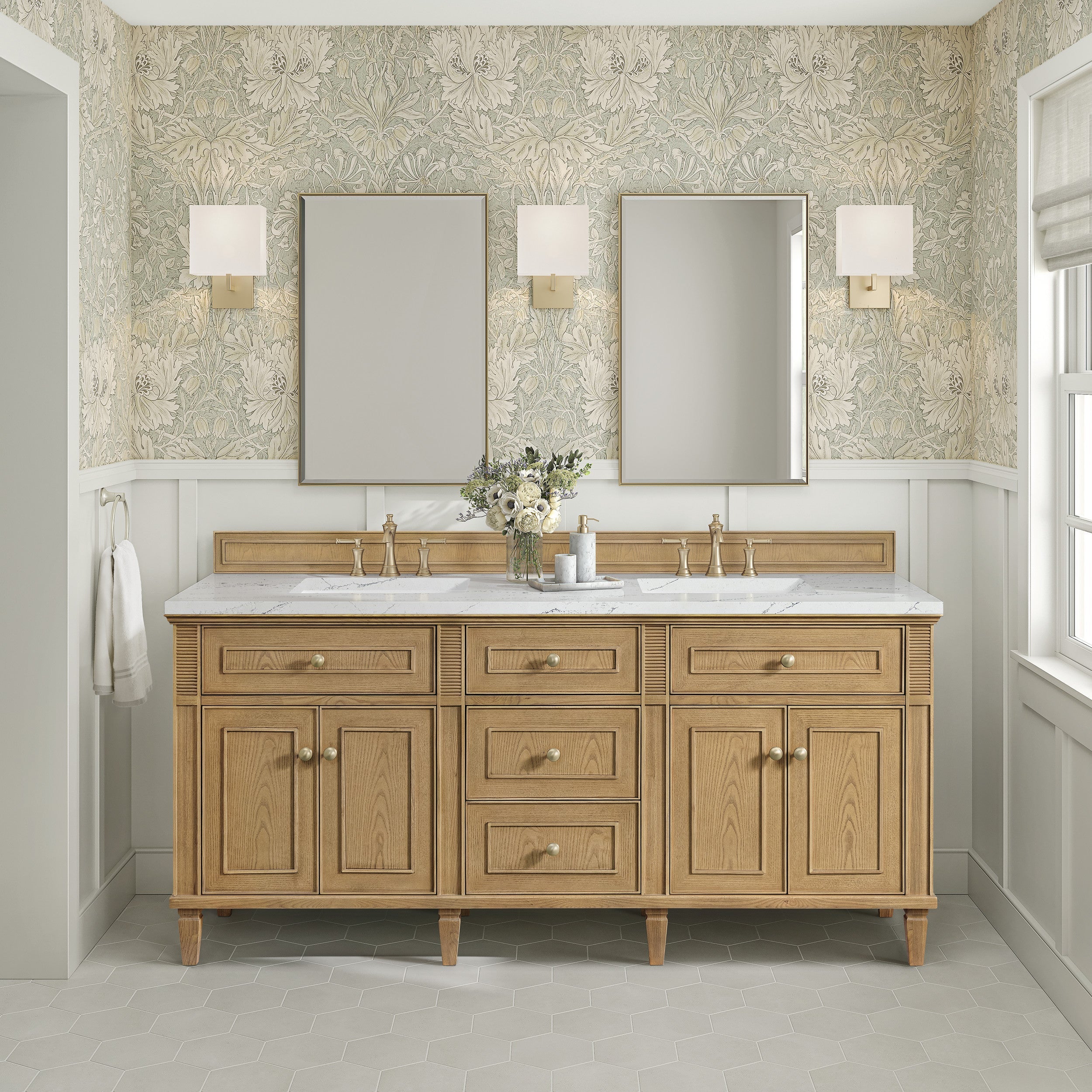 Light Natural Oak / Ethereal Noctis - 3 Faucet Holes
