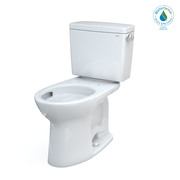 Toto Drake Two Piece Elongated 1.28 GPF Universal Height Tornado Flush Toilet with Cefiontect and Right Hand Trip Lever - 10" Rough In