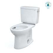 Toto Drake Two Piece Elongated 1.28 GPF Tornado Flush Toilet with Cefiontect and Right Hand Trip Lever