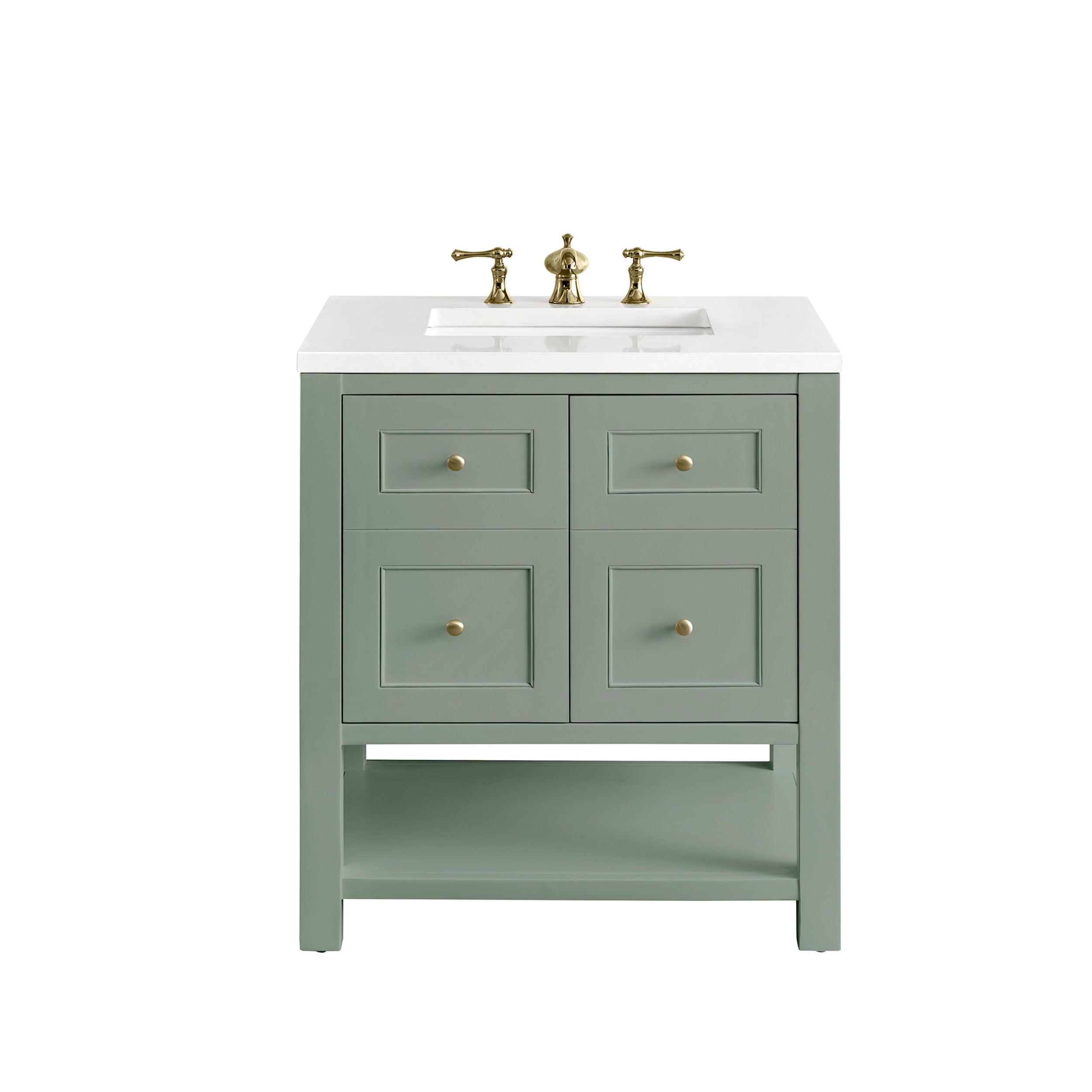 Smokey Celadon / White Zeus - 3 Faucet Holes