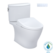 Toto Washlet+ Nexus 1G Two Piece Elongated 1.0 GPF Toilet with Auto Flush S7A Contemporary Bidet Seat