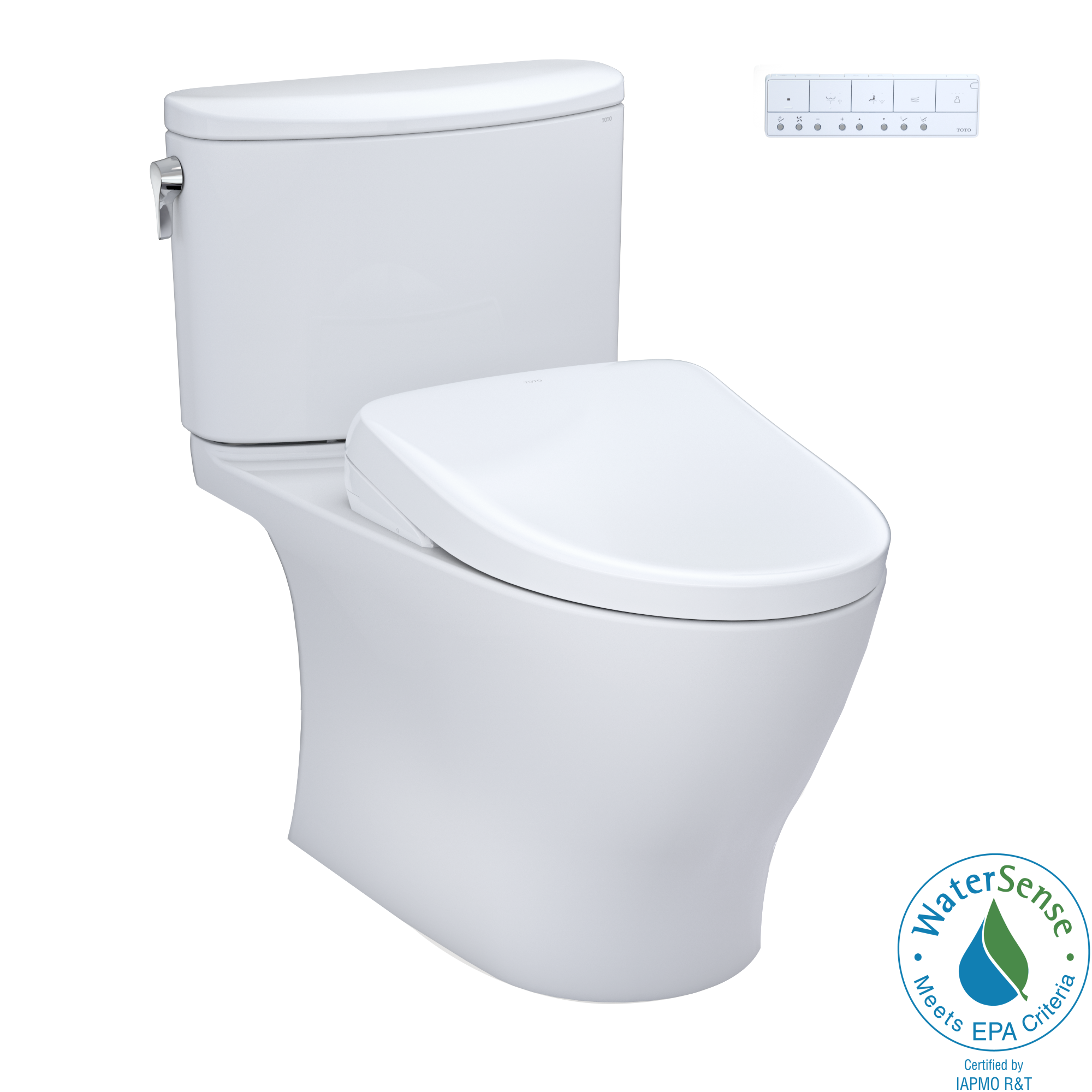 Toto Washlet+ Nexus Two Piece Elongated 1.28 GPF Toilet with S7 Contemporary Bidet Seat