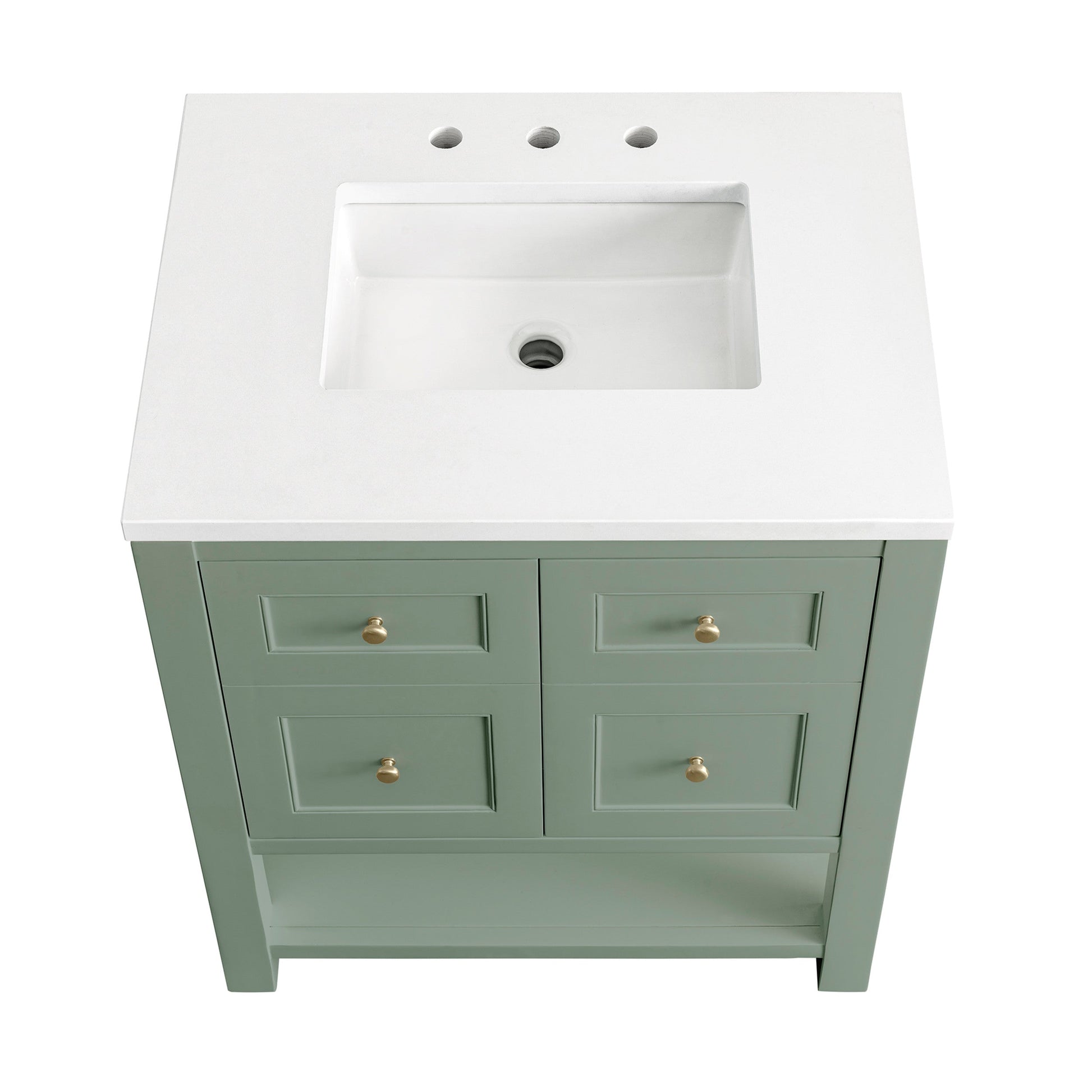 Smokey Celadon / White Zeus - 3 Faucet Holes