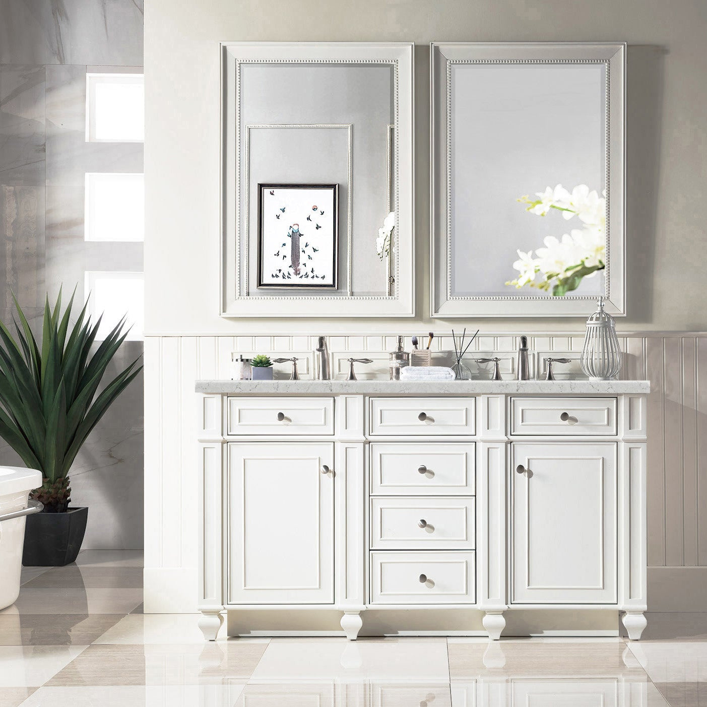 Bright White / Eternal Jasmine Pearl - 3 Faucet Holes