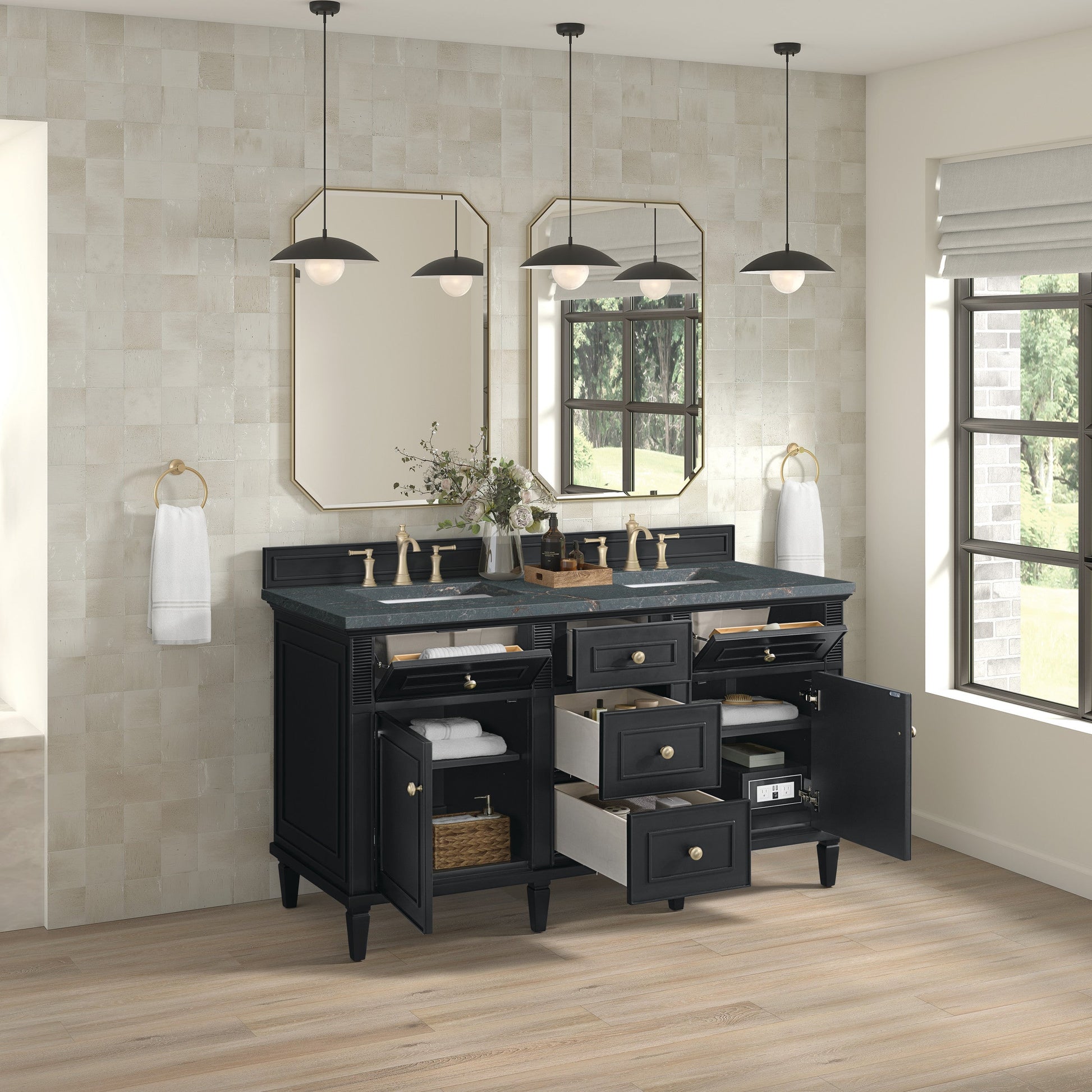 Black Onyx / Parisien Bleu - 3 Faucet Holes