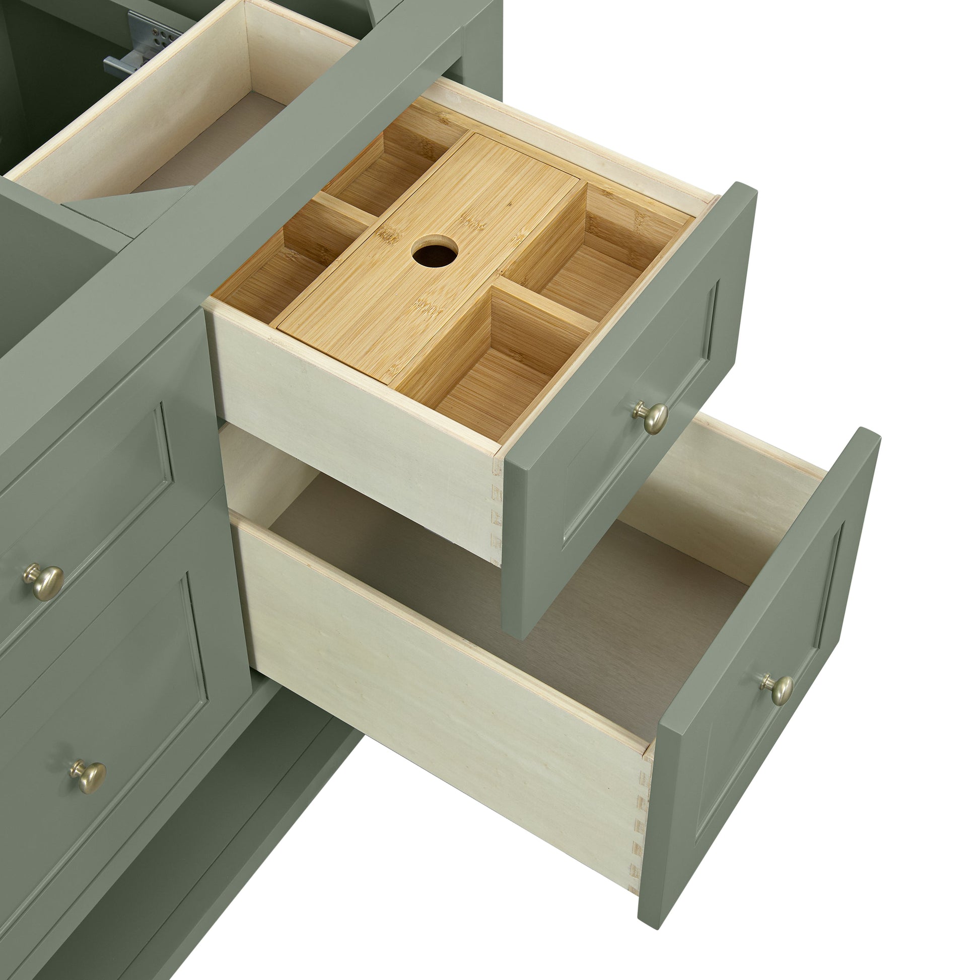 Smokey Celadon / White Zeus - 3 Faucet Holes