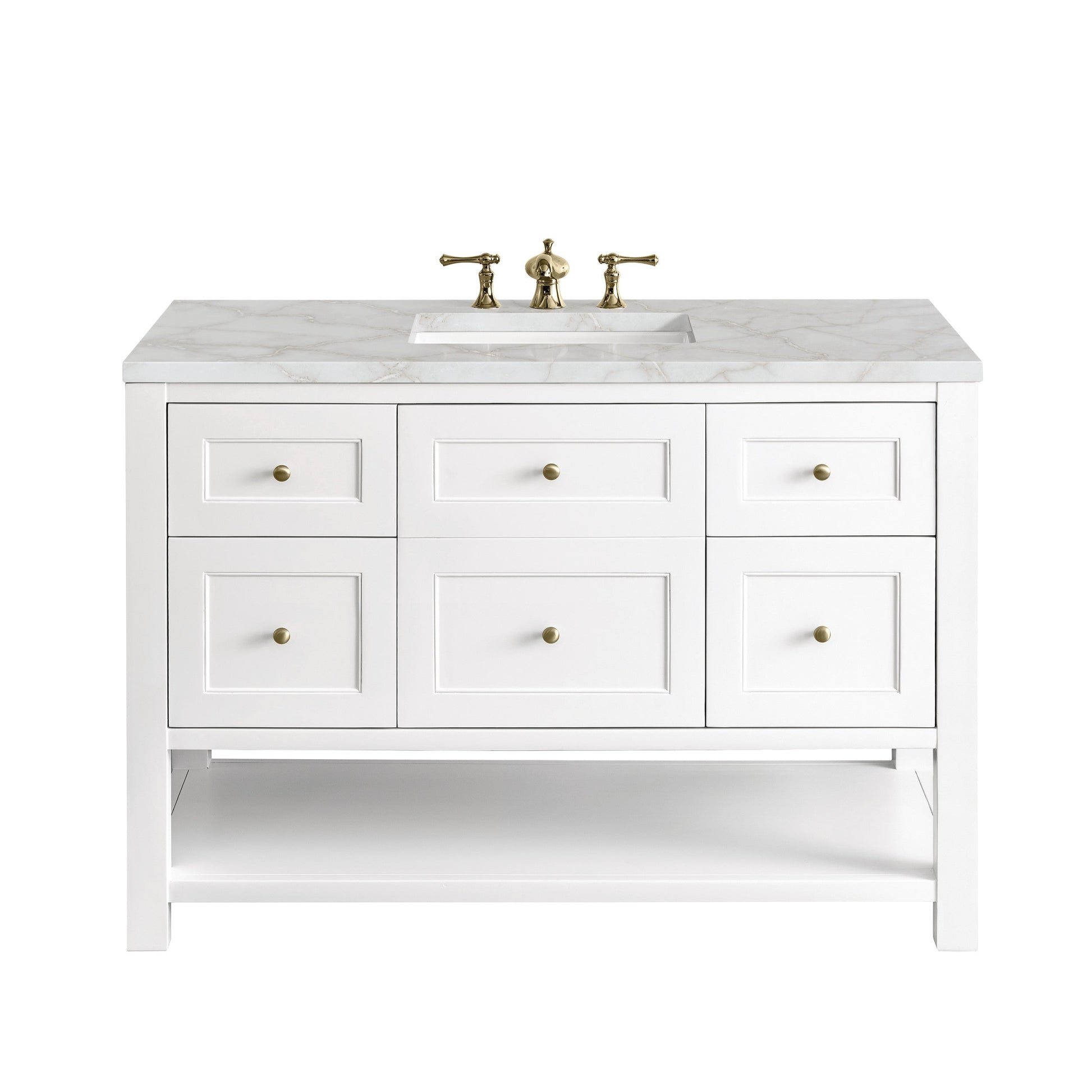 Bright White / Victorian Silver - 3 Faucet Holes