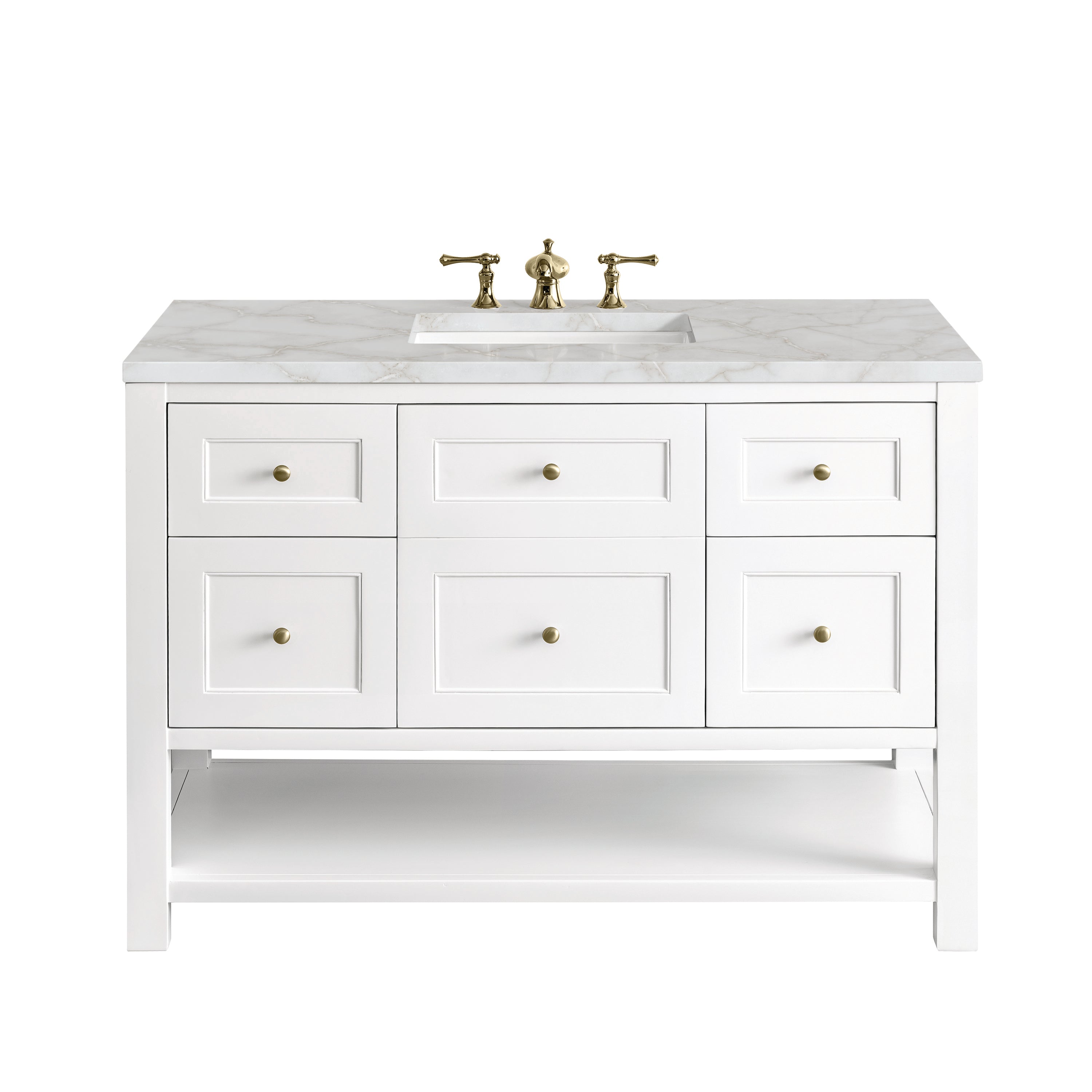 Bright White / Victorian Silver - 3 Faucet Holes