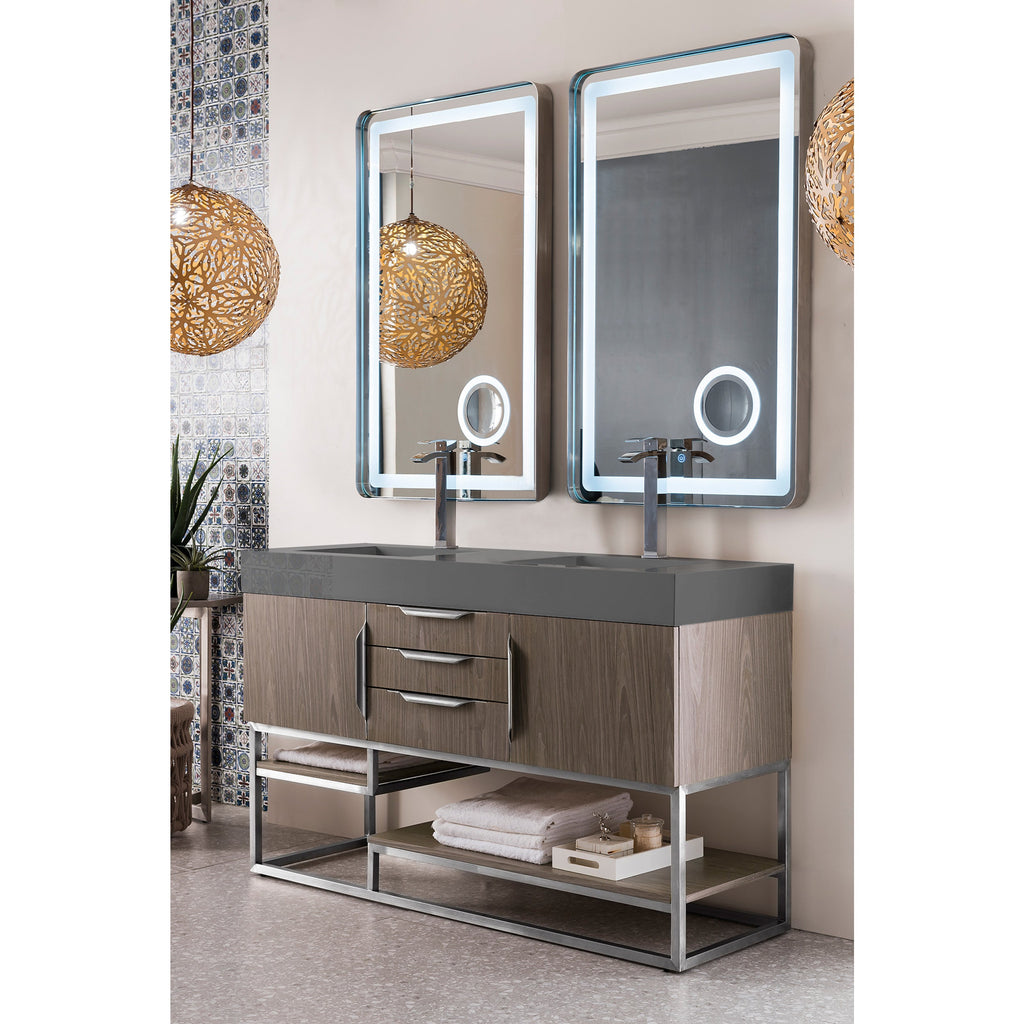 Ash Gray / Dusk Grey Glossy - 1 Faucet Hole