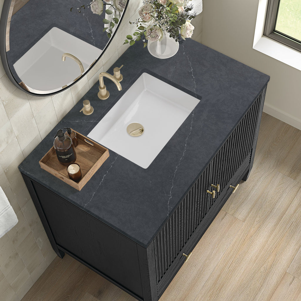 Carbon Oak / Charcoal Soapstone - 3 Faucet Holes