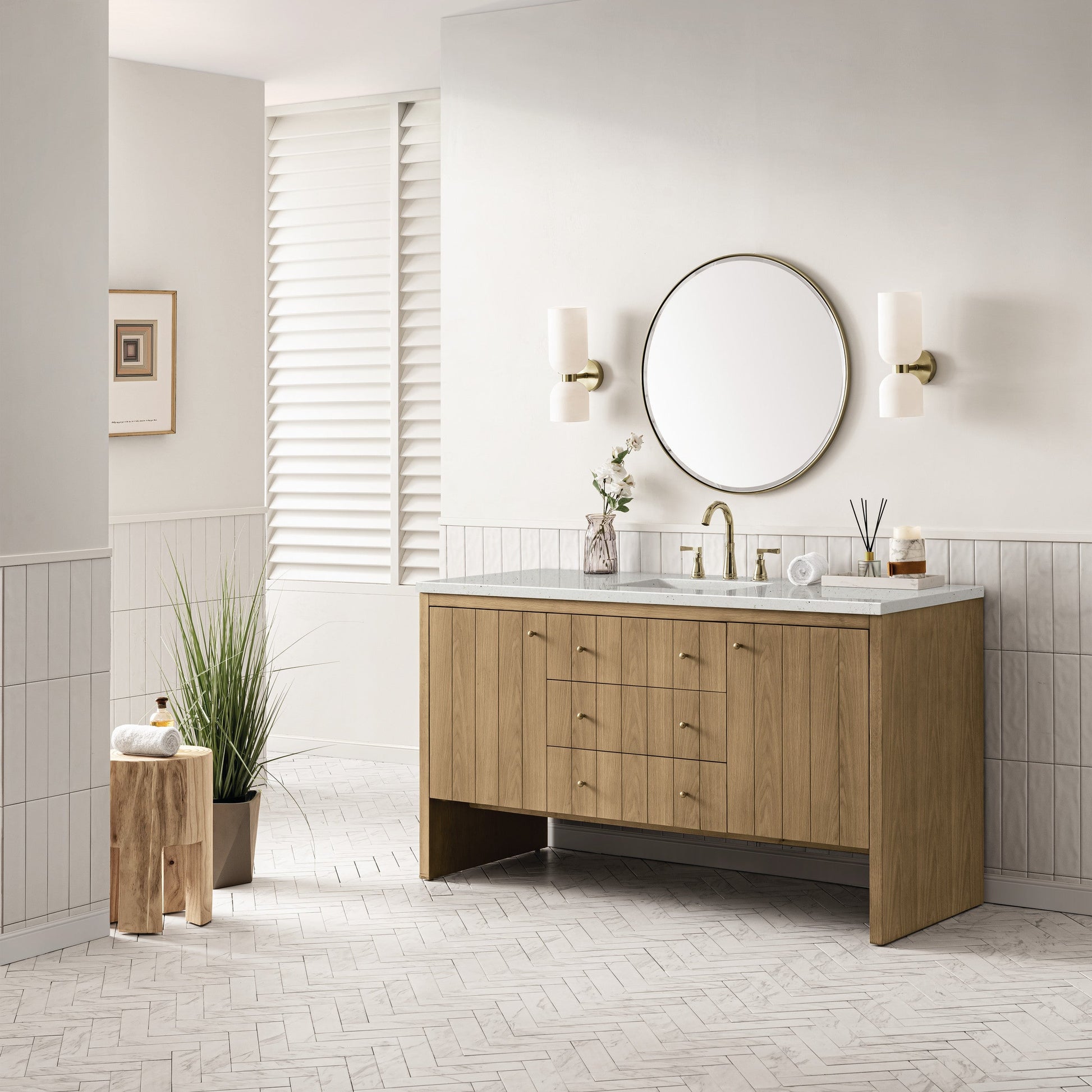 Light Natural Oak / Lime Delight - 3 Faucet Holes