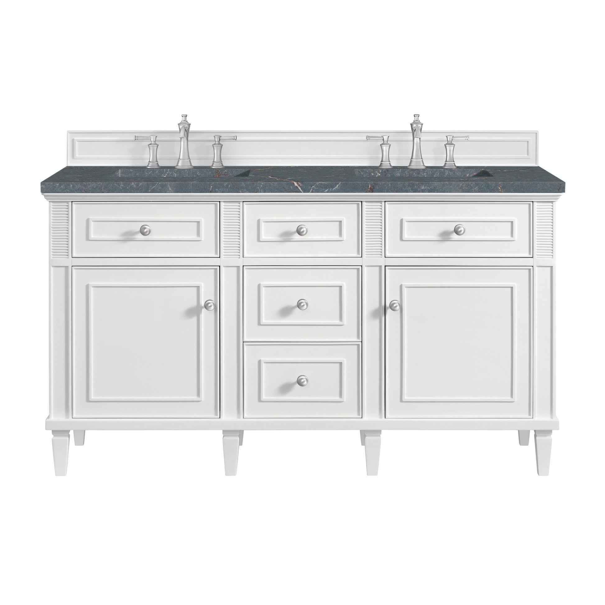 Bright White / Parisien Bleu - 3 Faucet Holes