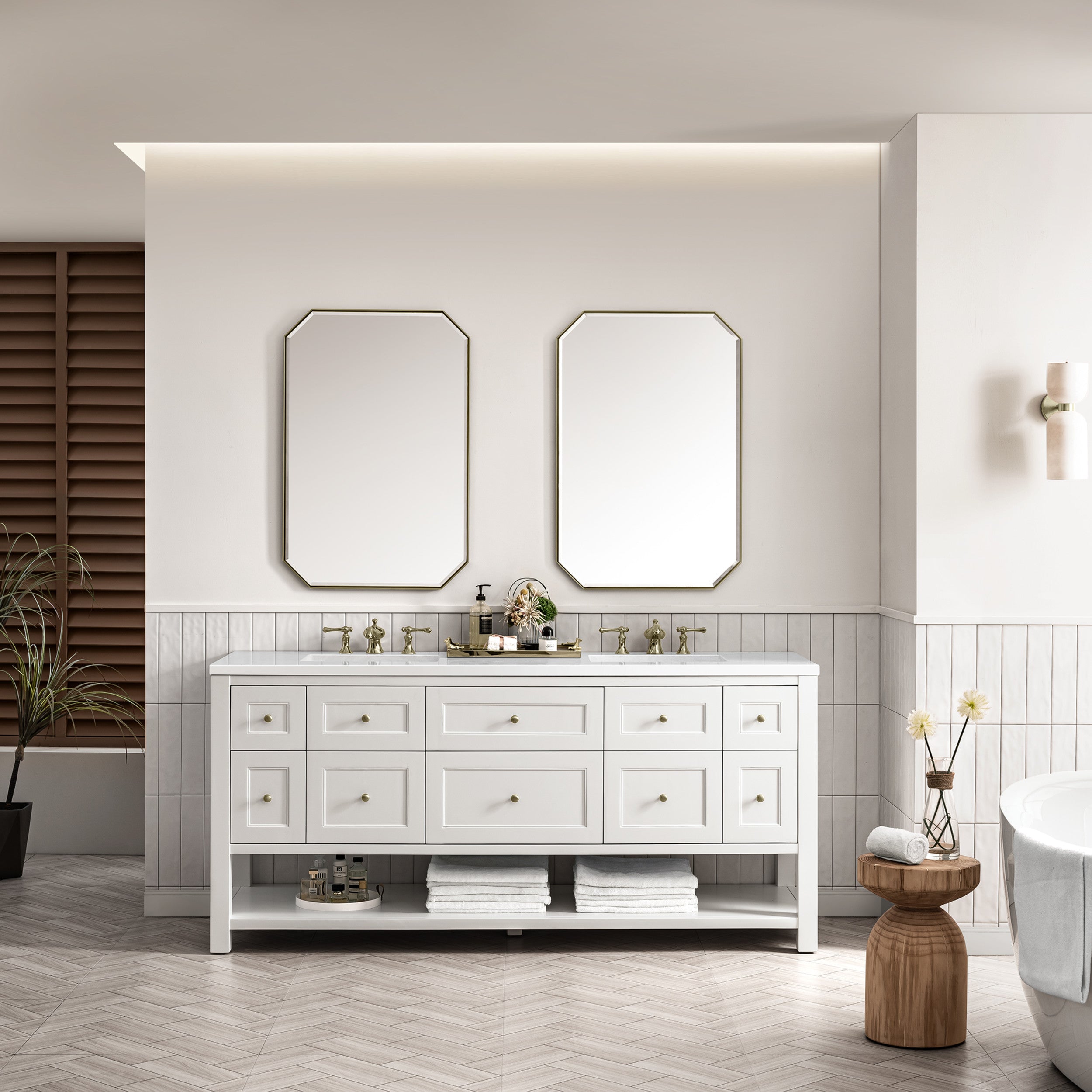 Bright White / White Zeus - 3 Faucet Holes