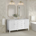 Bright White / Victorian Silver - 3 Faucet Holes