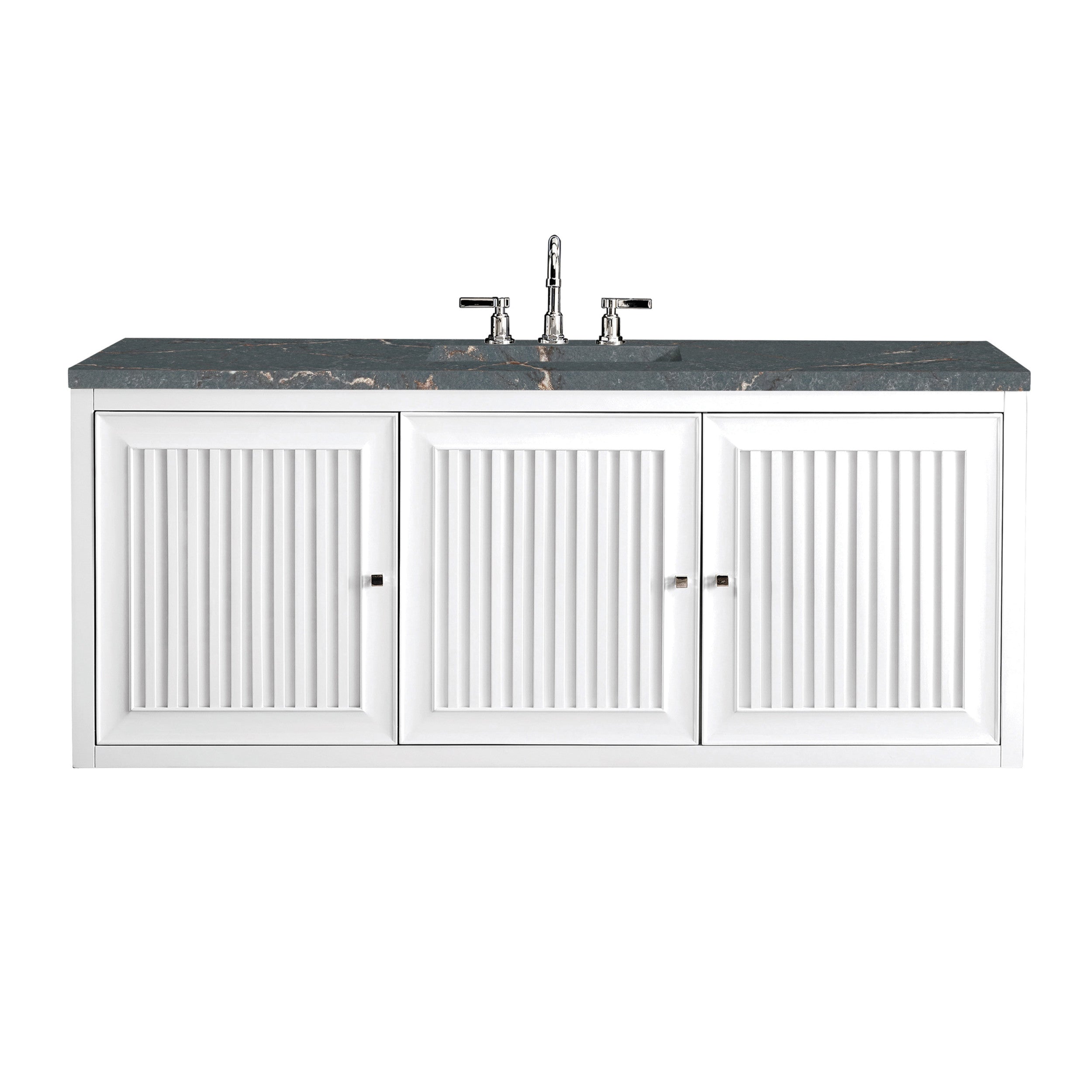 Glossy White / Parisien Bleu - 3 Faucet Holes