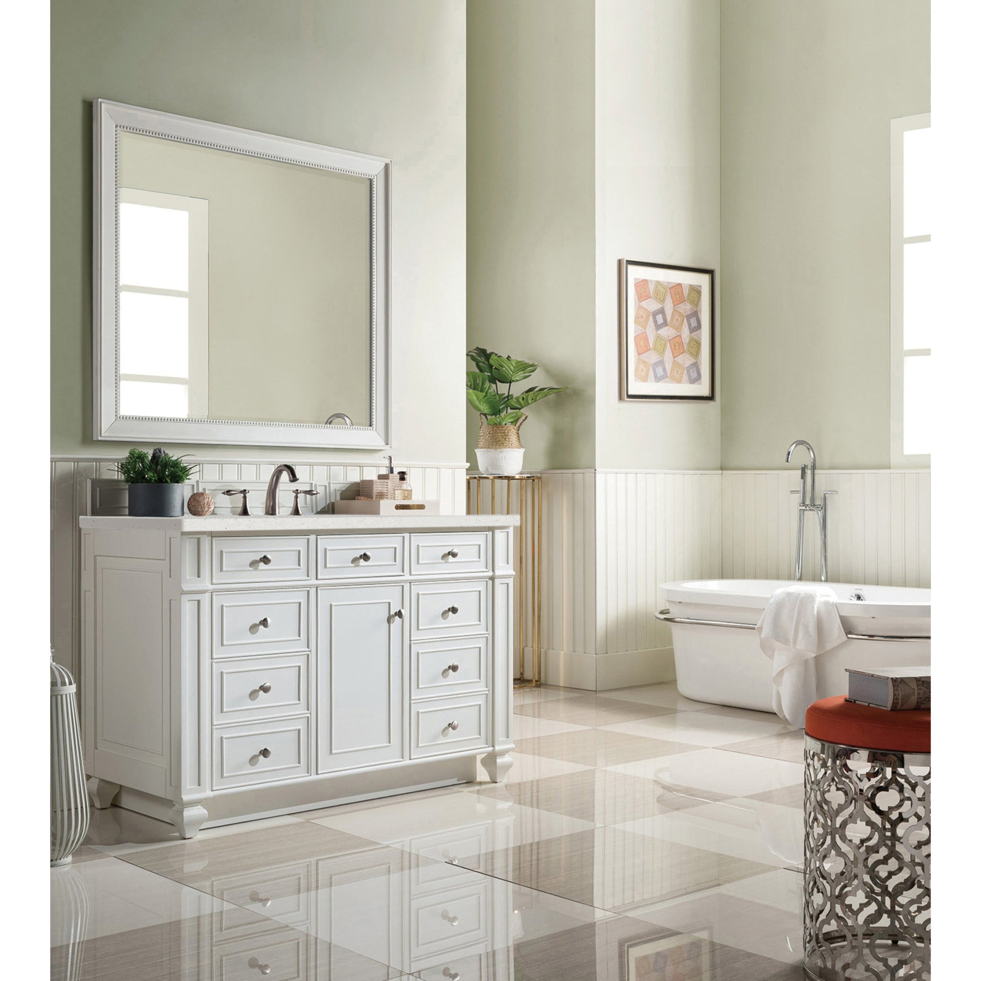 Bright White / Lime Delight - 3 Faucet Holes