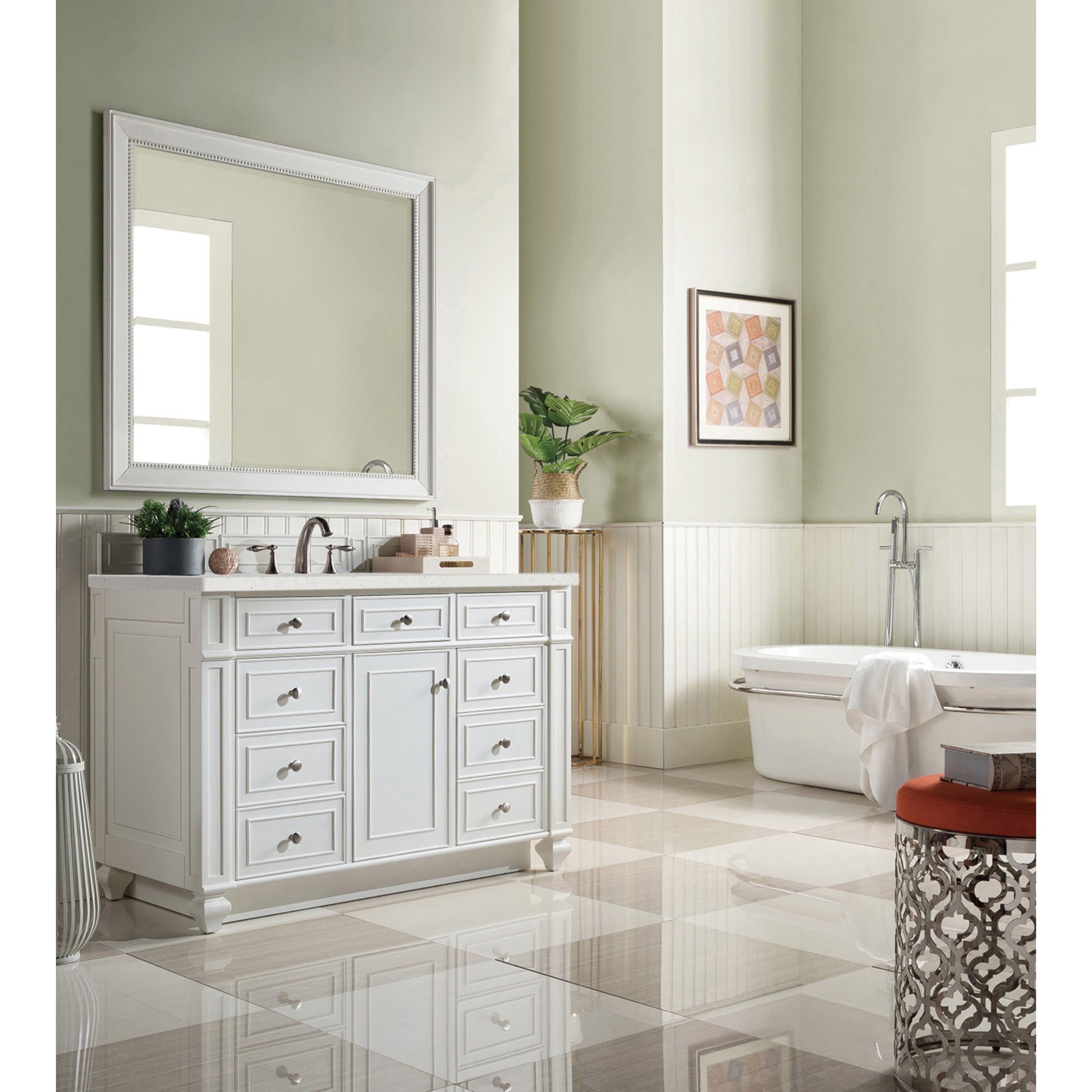 Bright White / Lime Delight - 3 Faucet Holes