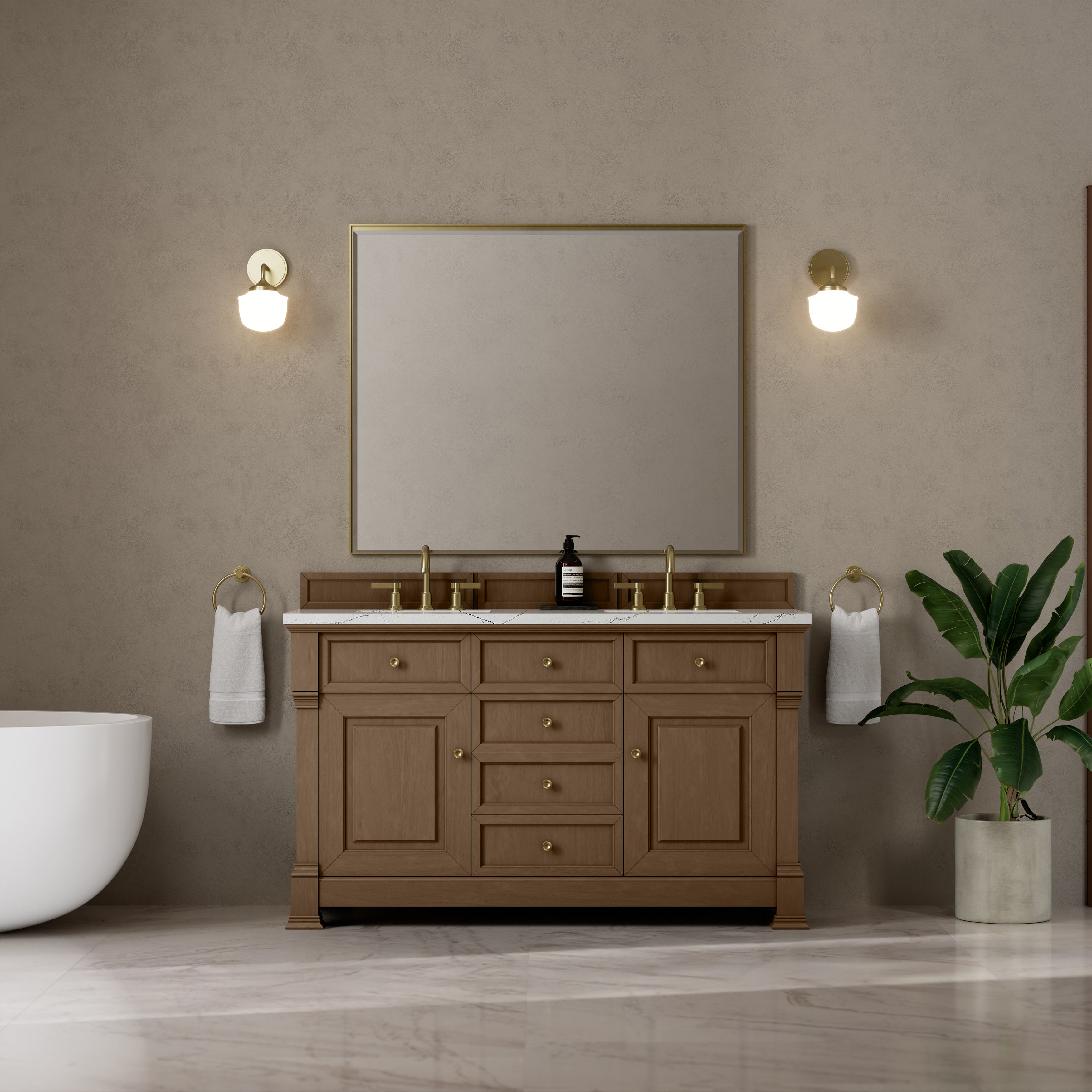 Pecan / Ethereal Noctis - 3 Faucet Holes