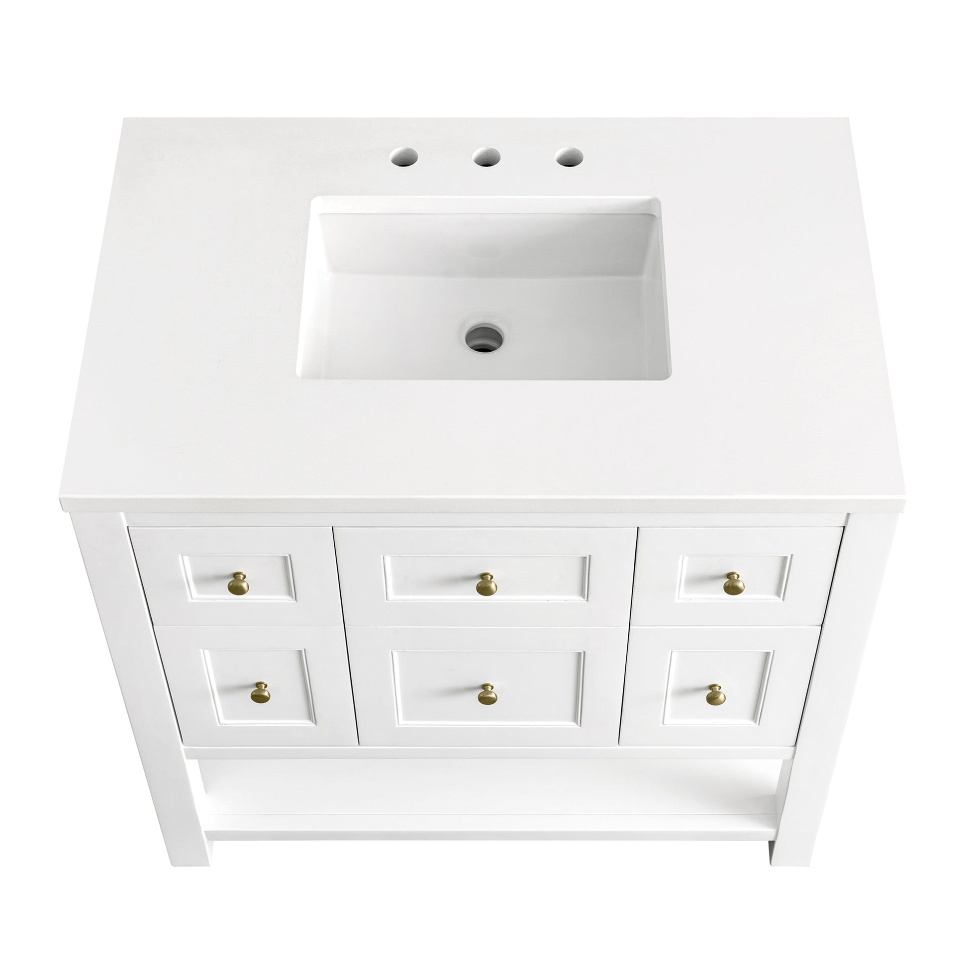 Bright White / White Zeus - 3 Faucet Holes